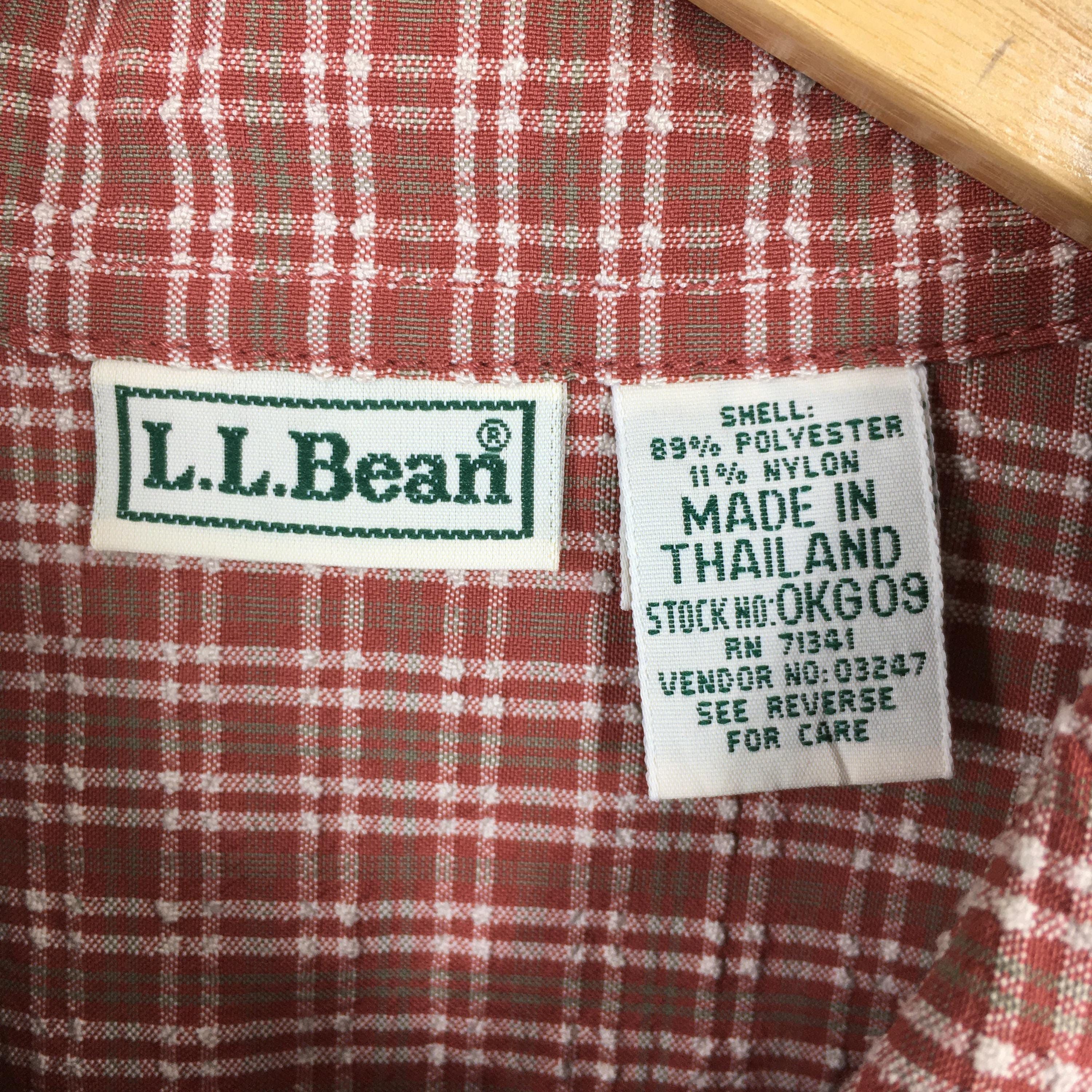 Flannel × L.L. Bean × Vintage Vintage 80s LL Bean Flannel Checkered Shirt Mens Large Size US L / EU 52-54 / 3 - 5 Thumbnail