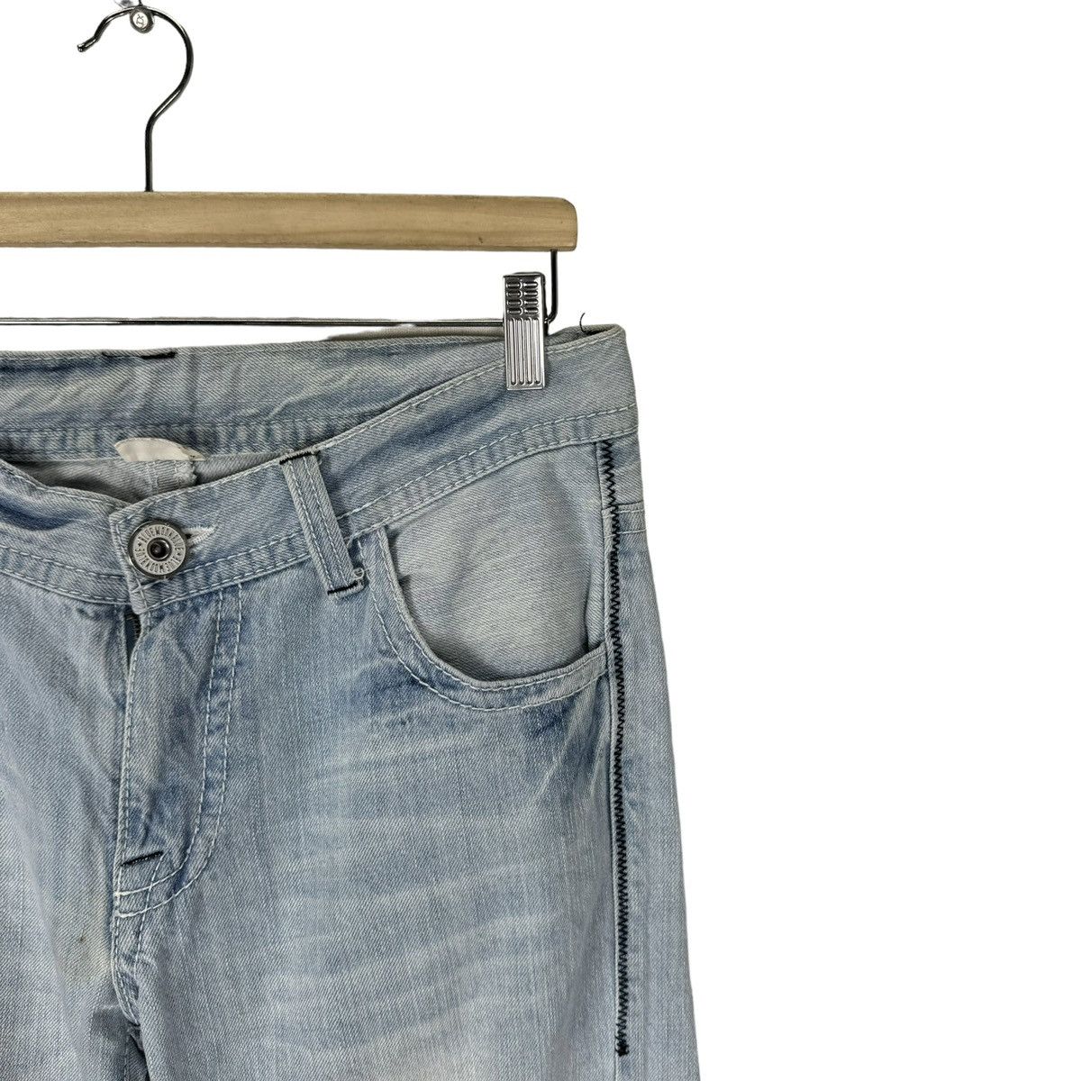 Blue Blue Japan ☀️BLUE MOON BLUE DENIM JEANS SINGLE POCKET PANTS Size US 32 / EU 48 - 5 Thumbnail