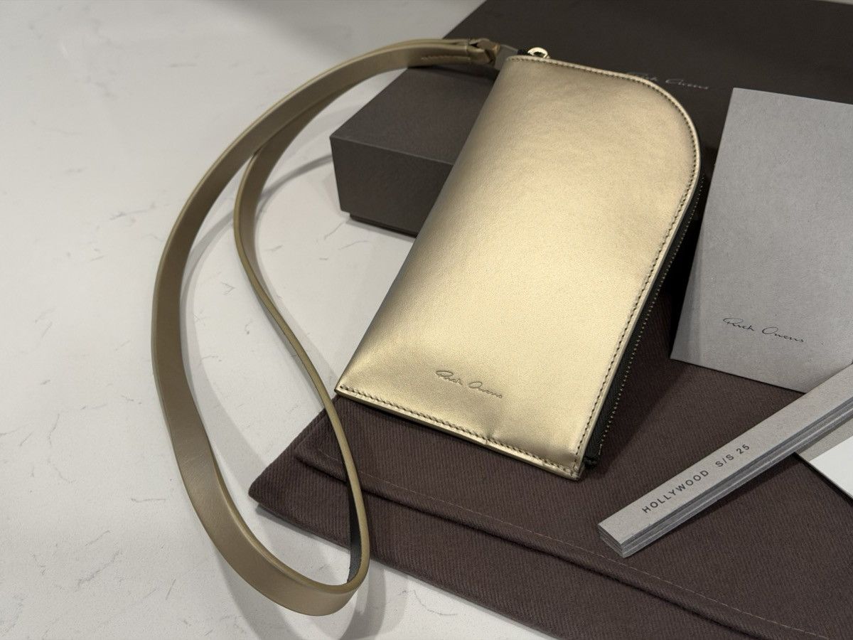 Rick Owens Rick Owens S/S25 Gold Neck Wallet (Brand New/Never Worn) Size ONE SIZE - 2 Thumbnail