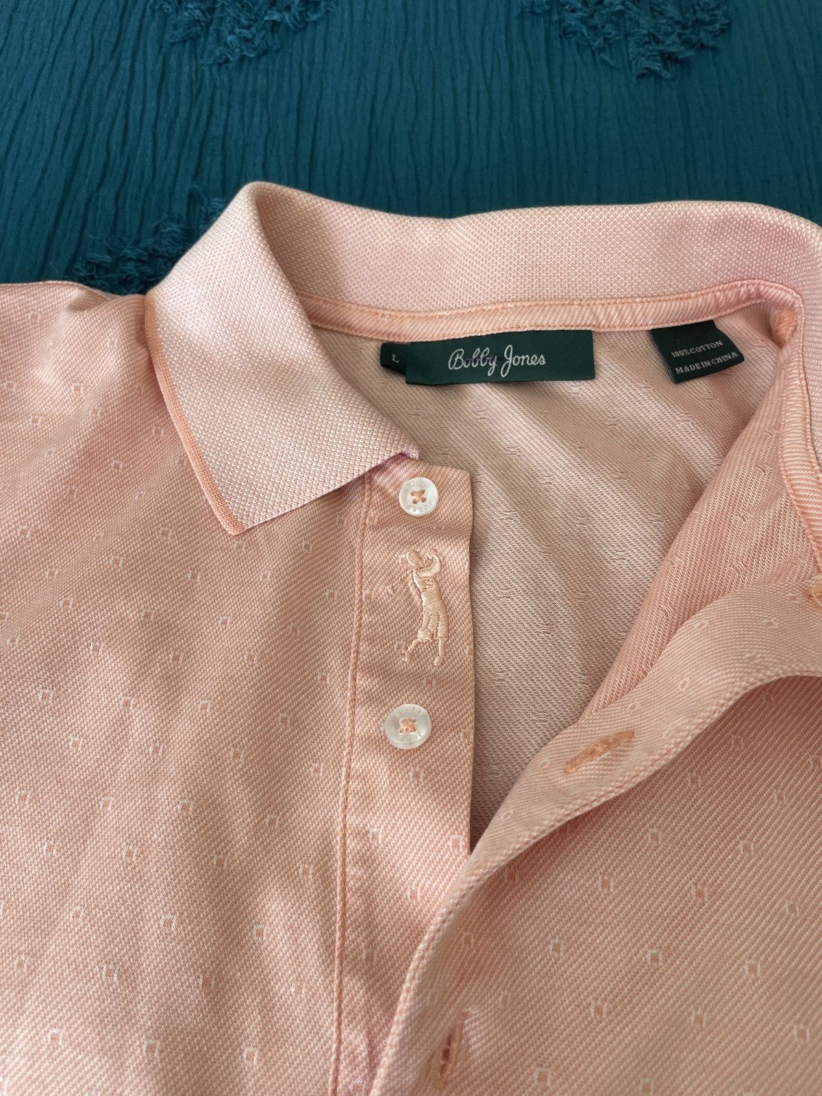 Bobby Jones Micro Mini Square 3 Button Polo shirt Size US L / EU 52-54 / 3 - 7 Thumbnail