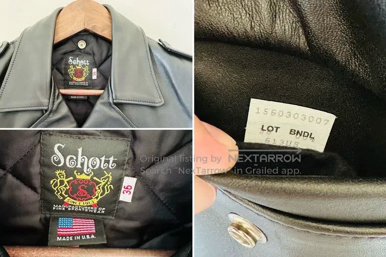 Schott Schott Cowhide locomotive cable-stayed jacket Size US S / EU 44-46 / 1 - 5 Thumbnail