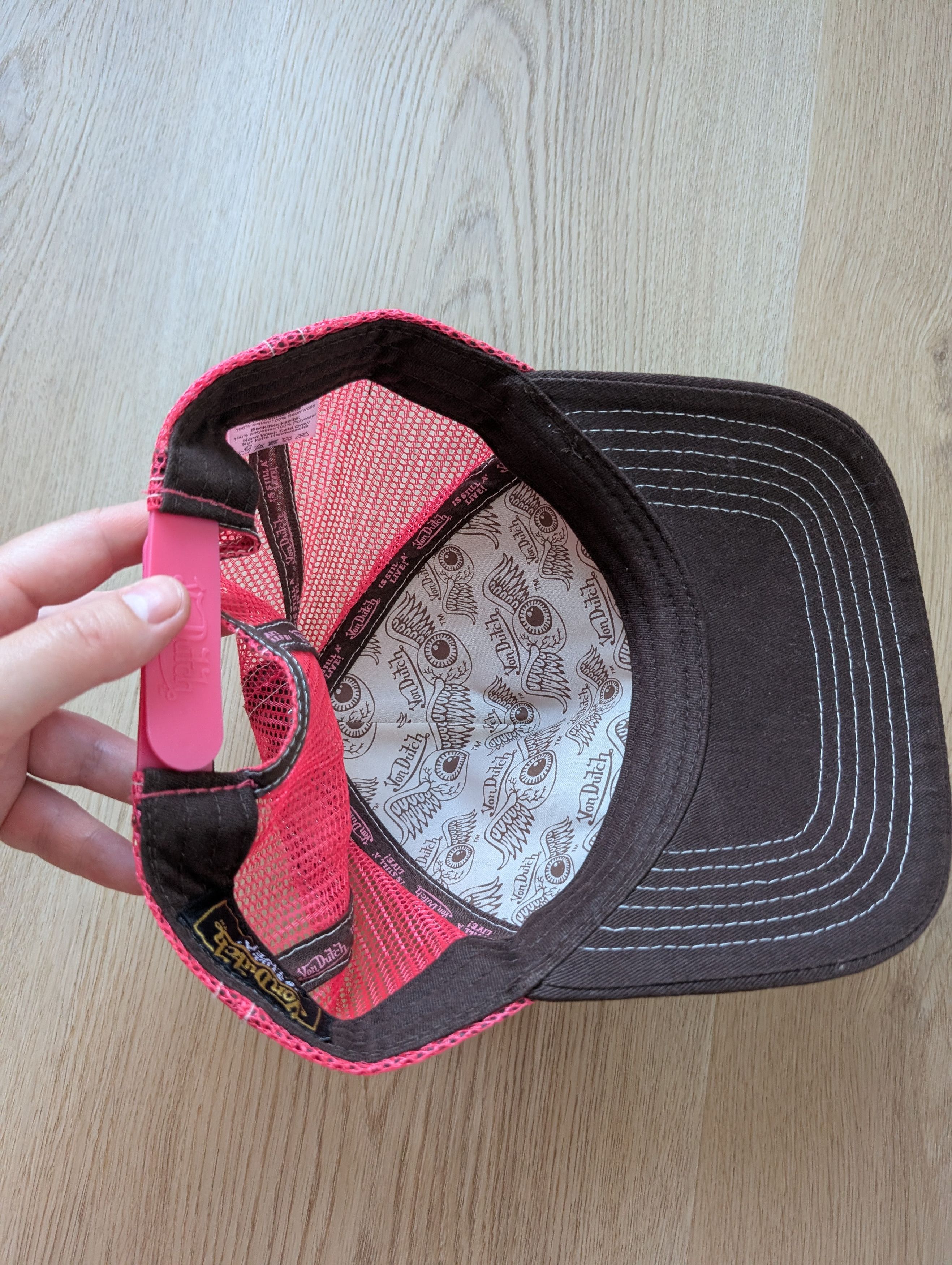 Von Dutch Von Dutch Trucker Hat Brown/Pink Mesh SnapBack Cap New Size ONE SIZE - 5 Thumbnail