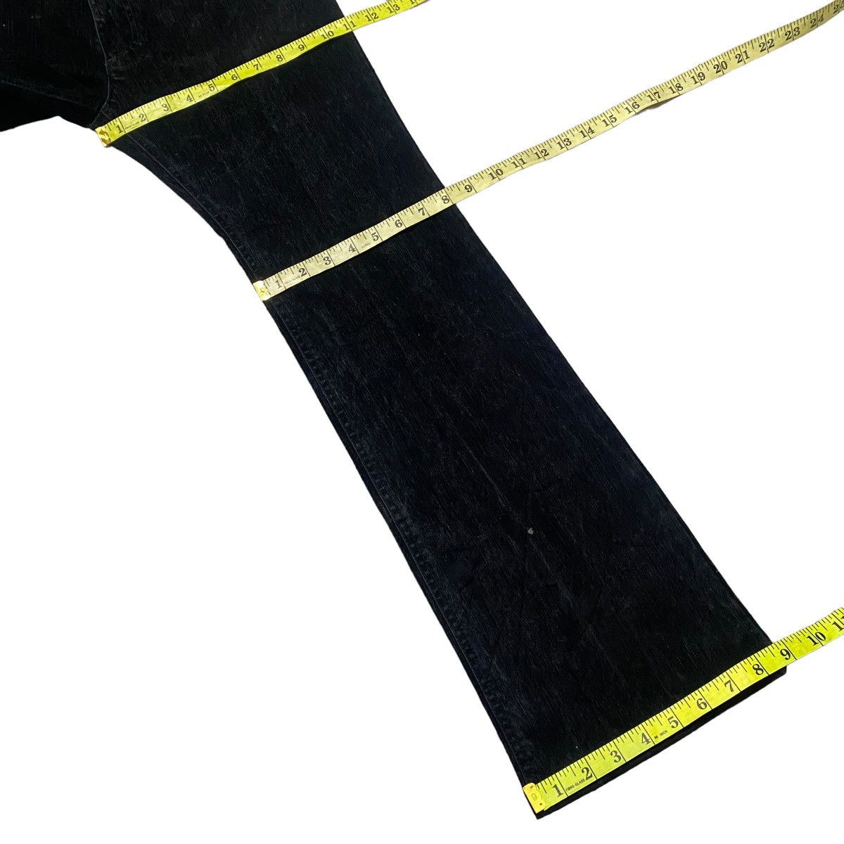 Katharine Hamnett London HAMNETT Black Velvet Cotton Flare Pants Size US 30 / EU 46 - 20 Thumbnail