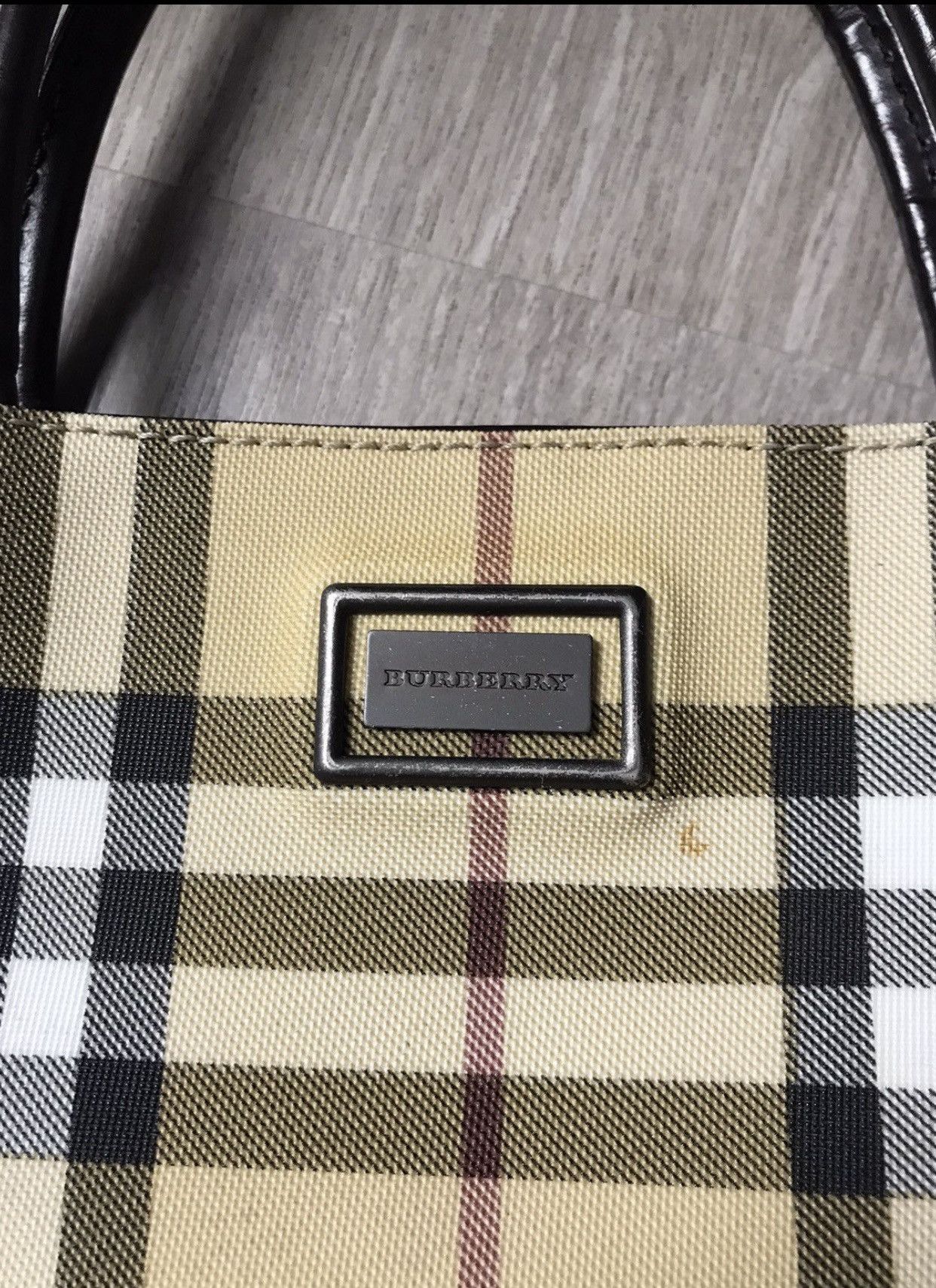 Burberry × Burberry Prorsum Burberry Nova Check Coated Canvas Tote Bag purse Size ONE SIZE - 6 Thumbnail