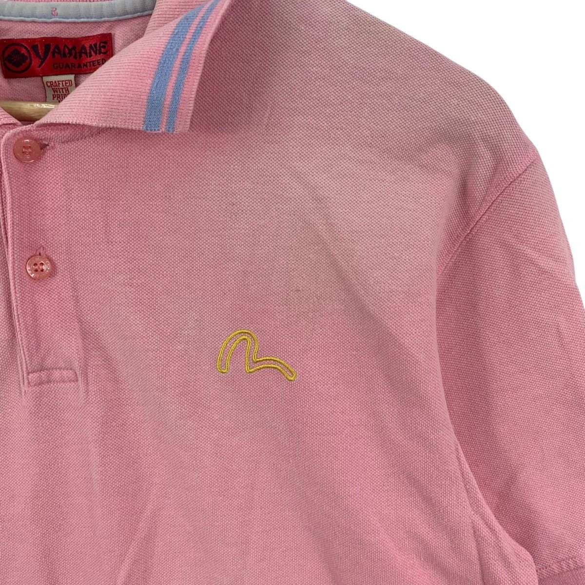 Evisu EVISU YAMANE Craft With Pride Distress Trashed Polo Tee Size US M / EU 48-50 / 2 - 4 Thumbnail
