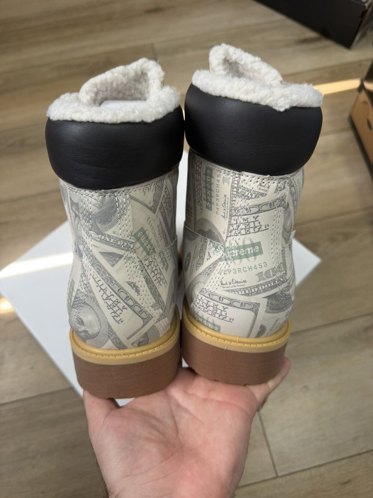 Supreme Supreme X maison margiela timbs MM6 $100 bills Size US 10 / EU 43 - 3 Thumbnail