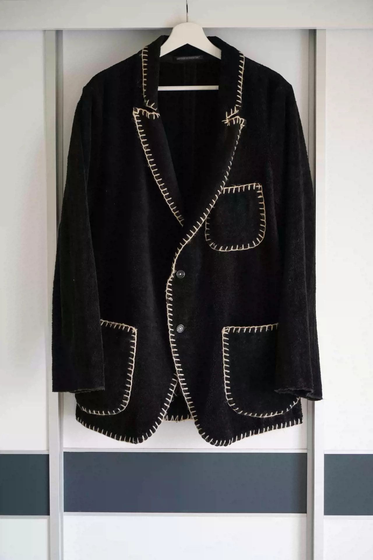 Yohji Yamamoto Yohji Yamamoto 12aw Hand-stitched Wool With Bright Thread B Size US M / EU 48-50 / 2 - 1 Thumbnail