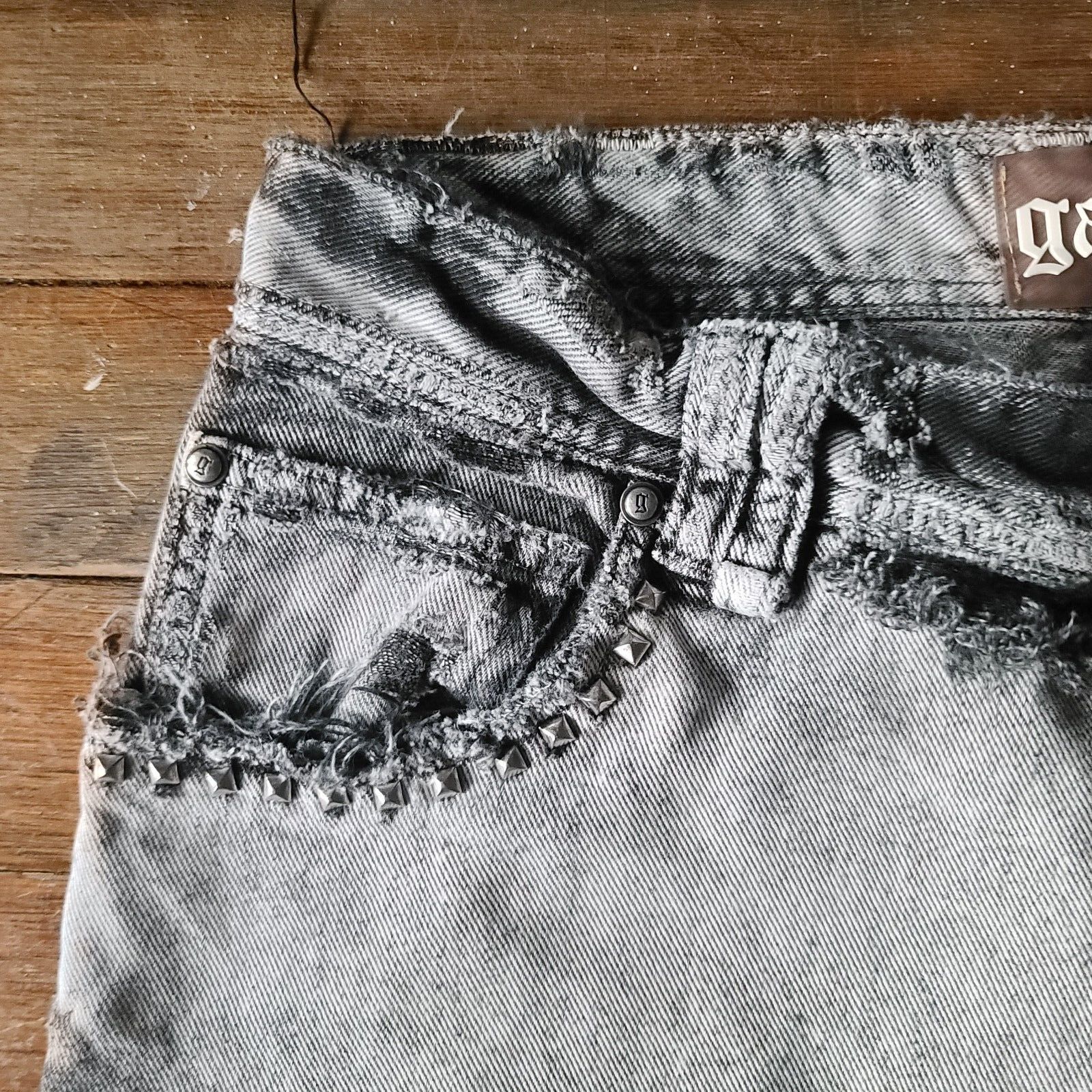 John Galliano Galliano spiked pocket crash denim Size US 30 / EU 46 - 2 Thumbnail