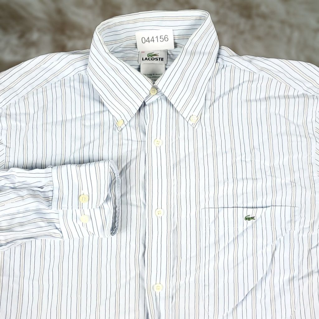 Lacoste VINTAGE Lacoste Shirt Men Size 38 Long Sleeve Blue Striped Button Up Casual Spring Fall Men Size US M / EU 48-50 / 2 - 1 Thumbnail