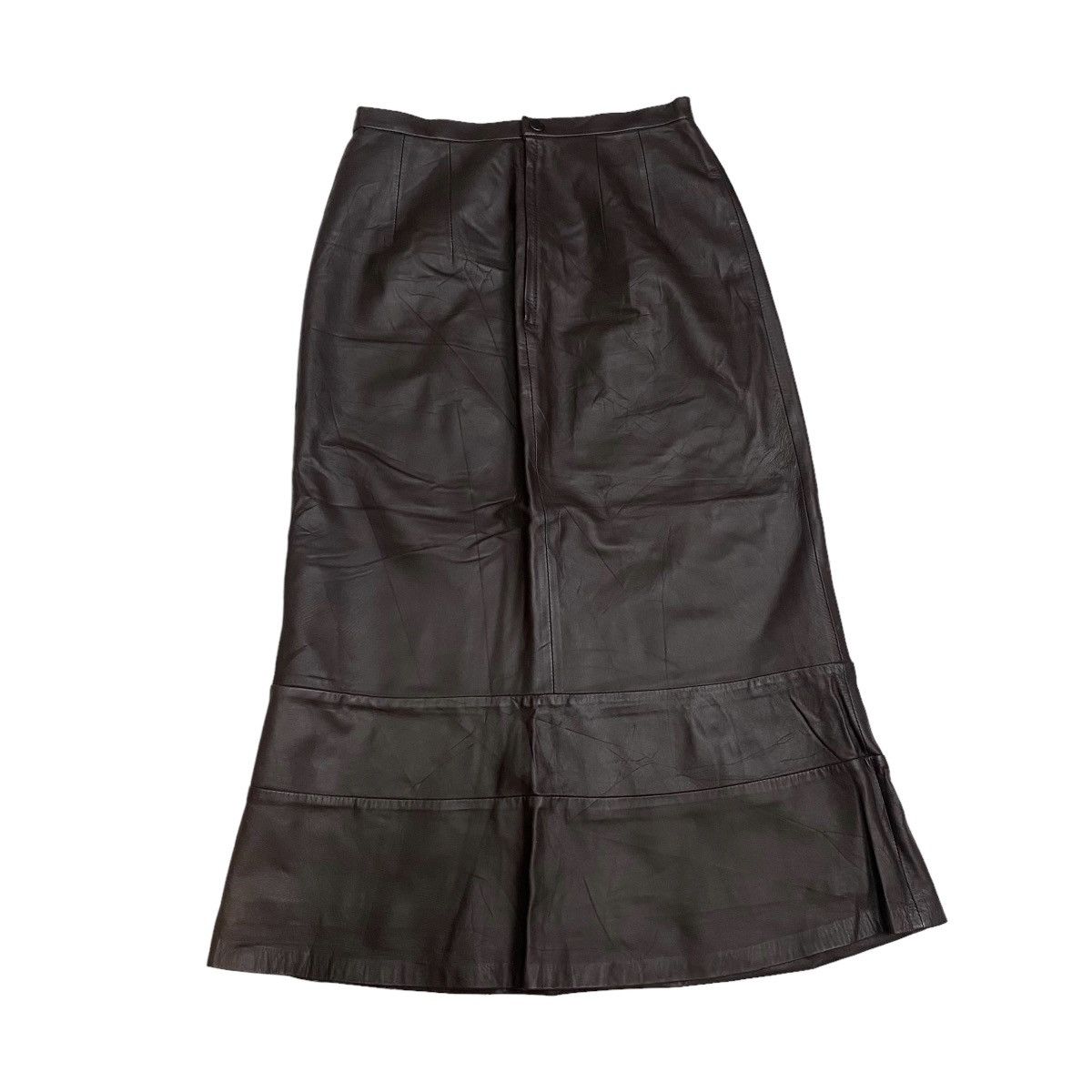 Designer × Japanese Brand Cordier sheep leather midi skirt japan Size 26" / US 2 / IT 38 - 1 Thumbnail