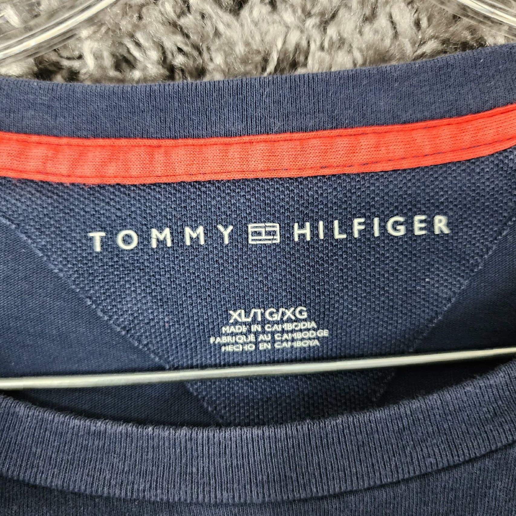 Tommy Hilfiger Tommy Hilfiger Mens Dark Blue Short Sleeve Tee XL Shirt Size Blue Men Size US 36 / EU 52 - 5 Thumbnail