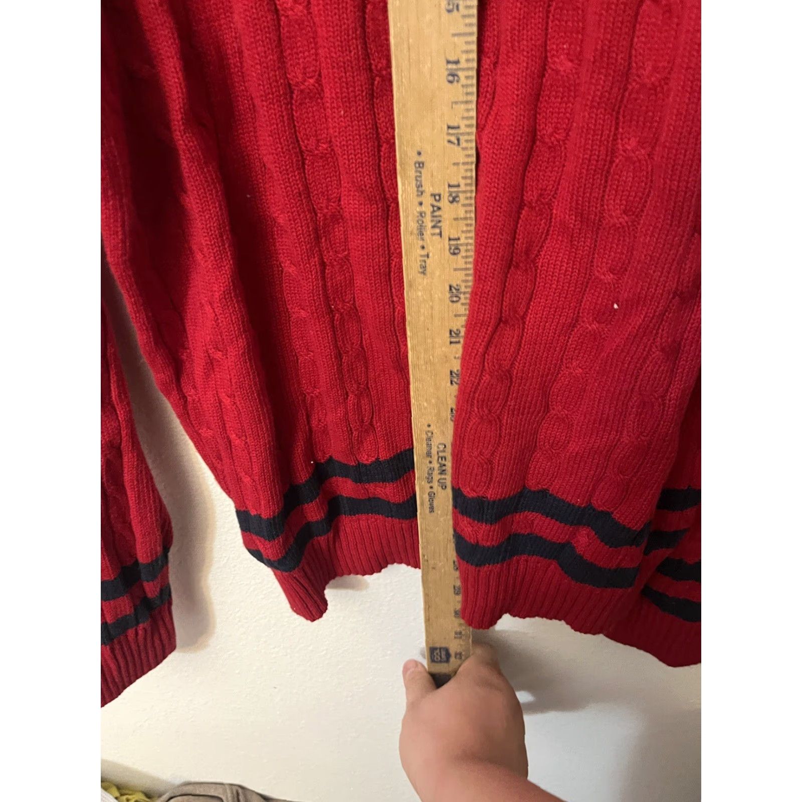 Izod IZOD RedSweater V-Neck 100% Cotton RN# 36543 Size Large Size US L / EU 52-54 / 3 - 4 Thumbnail