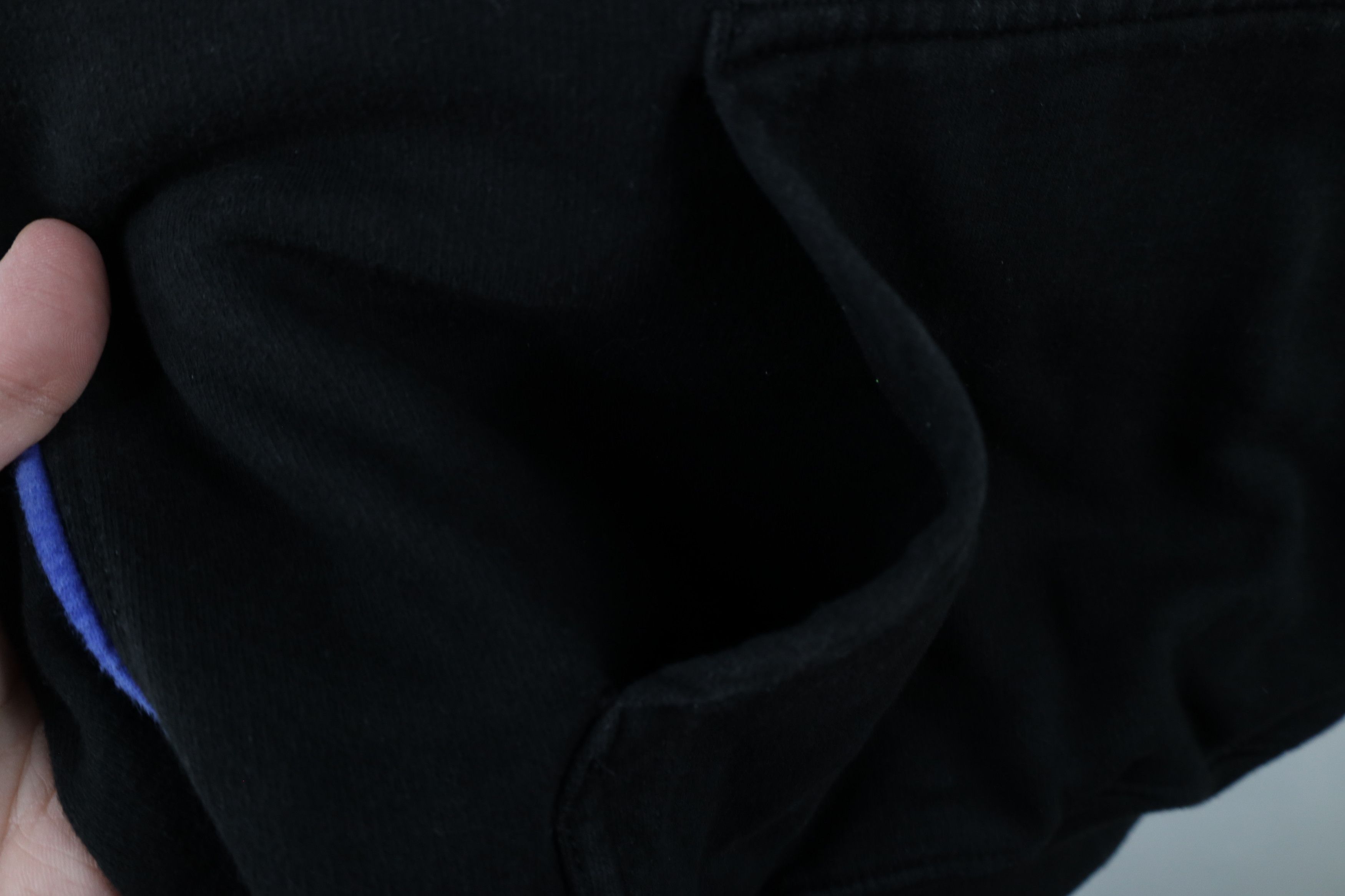 Vintage Vintage 90s Streetwear Blank Hoodie Sweatshirt Black Size US XL / EU 56 / 4 - 5 Thumbnail