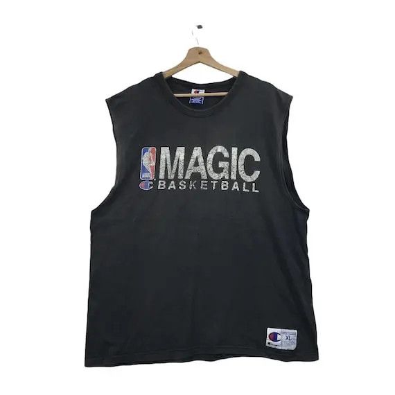 Champion × NBA Vtg CHAMPION MAGIC JOHNSON La Lakers NBA Tank Top Tee Shirt Size US L / EU 52-54 / 3 - 1 Thumbnail