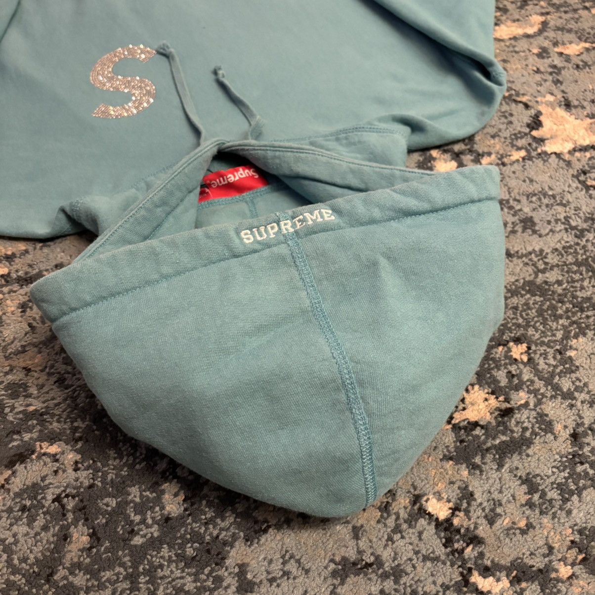 Supreme × Swarovski Supreme Swarovski S Logo Hoodie Sweatshirt Size Medium Size US M / EU 48-50 / 2 - 4 Thumbnail