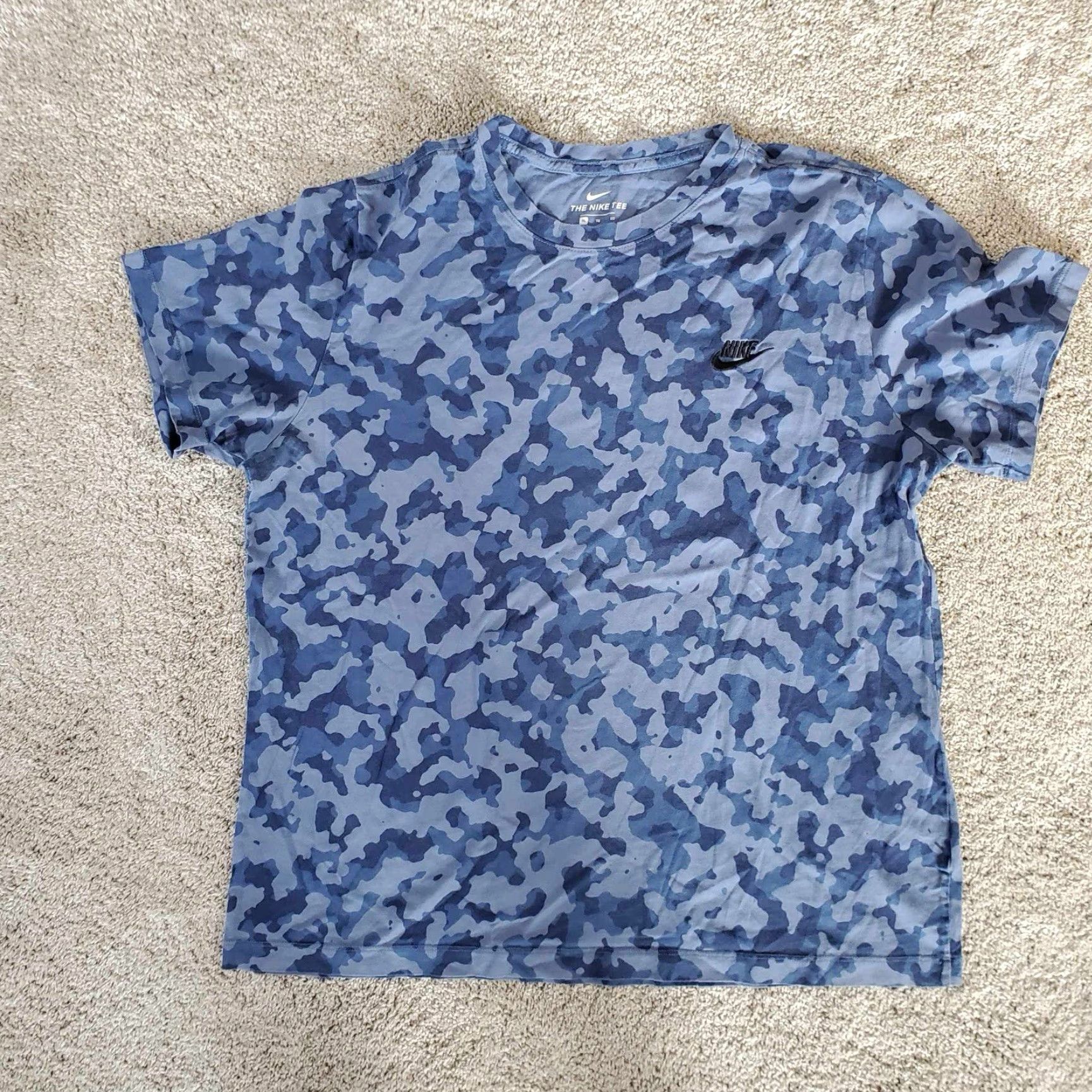 Nike Nike Sportswear Club Camouflage T Shirt XL TG EG Blue Standard Fit Size US XL / EU 56 / 4 - 7 Thumbnail