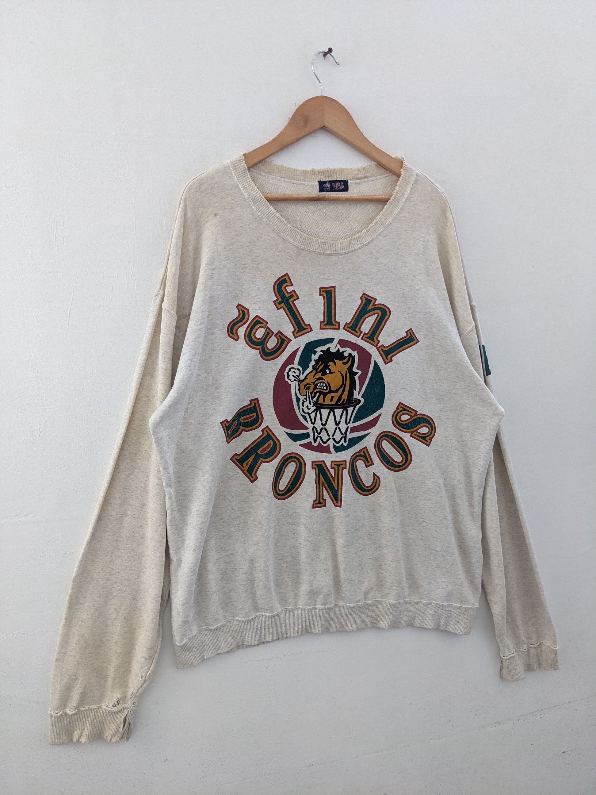 Japanese Brand × NBA × Vintage Vintage NBA Sweatshirt Distressed Size US XL / EU 56 / 4 - 3 Thumbnail
