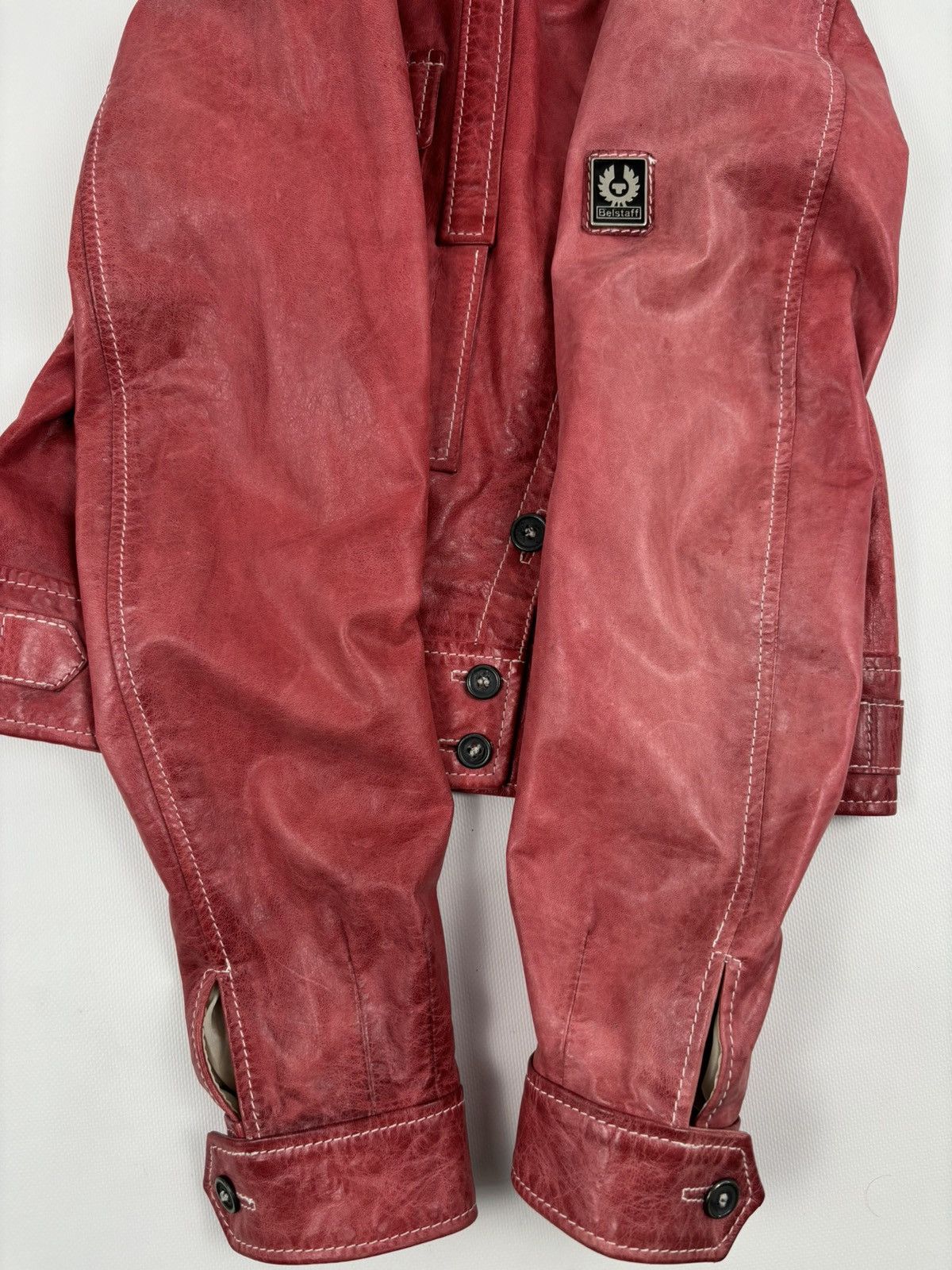 Belstaff RARE VTG BELSTAFF 'The Aviator' Leather Red Jacket Biker Coat Flight Bomber 42 Size M / US 6-8 / IT 42-44 - 16 Thumbnail