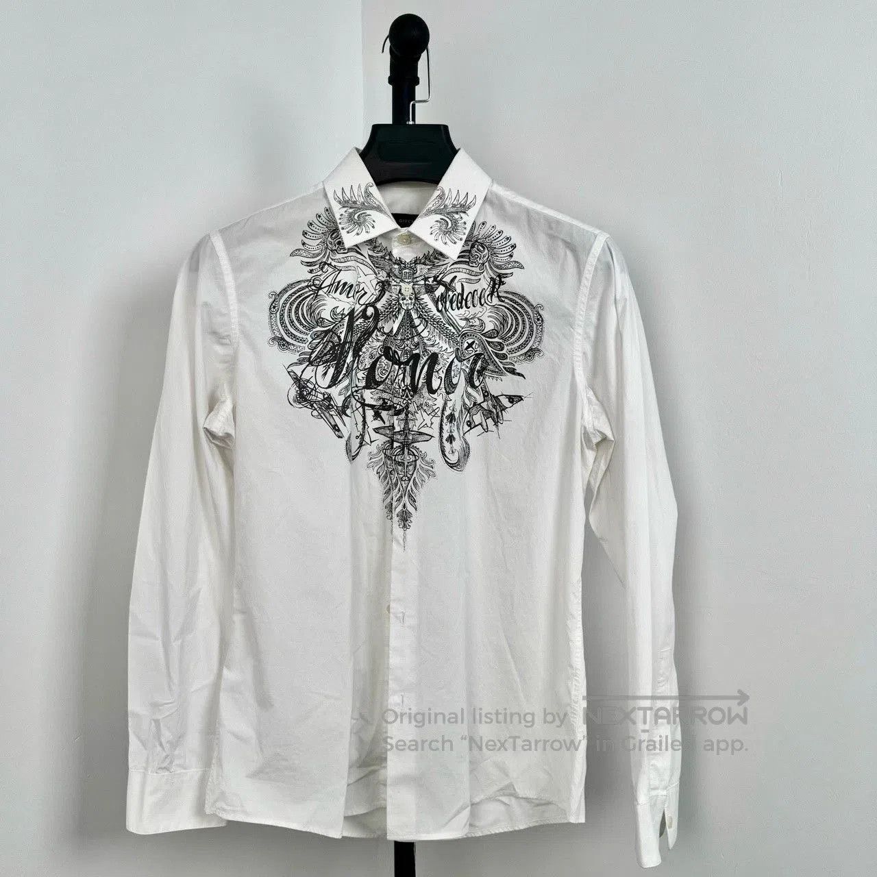 Givenchy Givenchy White Graffiti Logo Shirt. Size US M / EU 48-50 / 2 - 1 Thumbnail