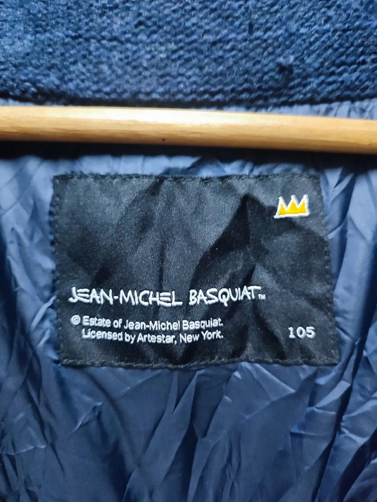 Jean-Michel Basquiat Jean-Michel Basquiat™ Quilted Knit Bomber Jacket – Navy Size US L / EU 52-54 / 3 - 14 Thumbnail