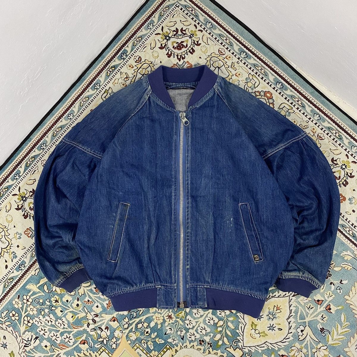 PPFM Vintage PPFM Boxy Denim Bombers Jacket Size US L / EU 52-54 / 3 - 2 Thumbnail