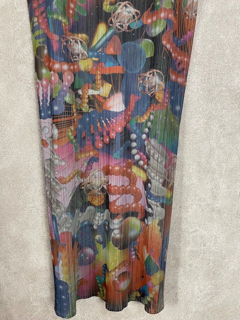 Issey Miyake Issey Miyake size:one size A grey pleated dress with a hor Size XS / US 0-2 / IT 36-38 - 3 Thumbnail