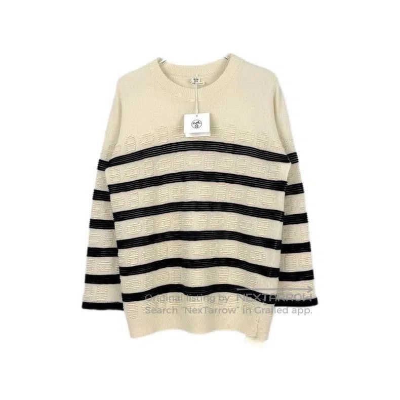 Hermes Hermes Blue White Stripe Cashmere Sweater. Size US XS / EU 42 / 0 - 1 Thumbnail