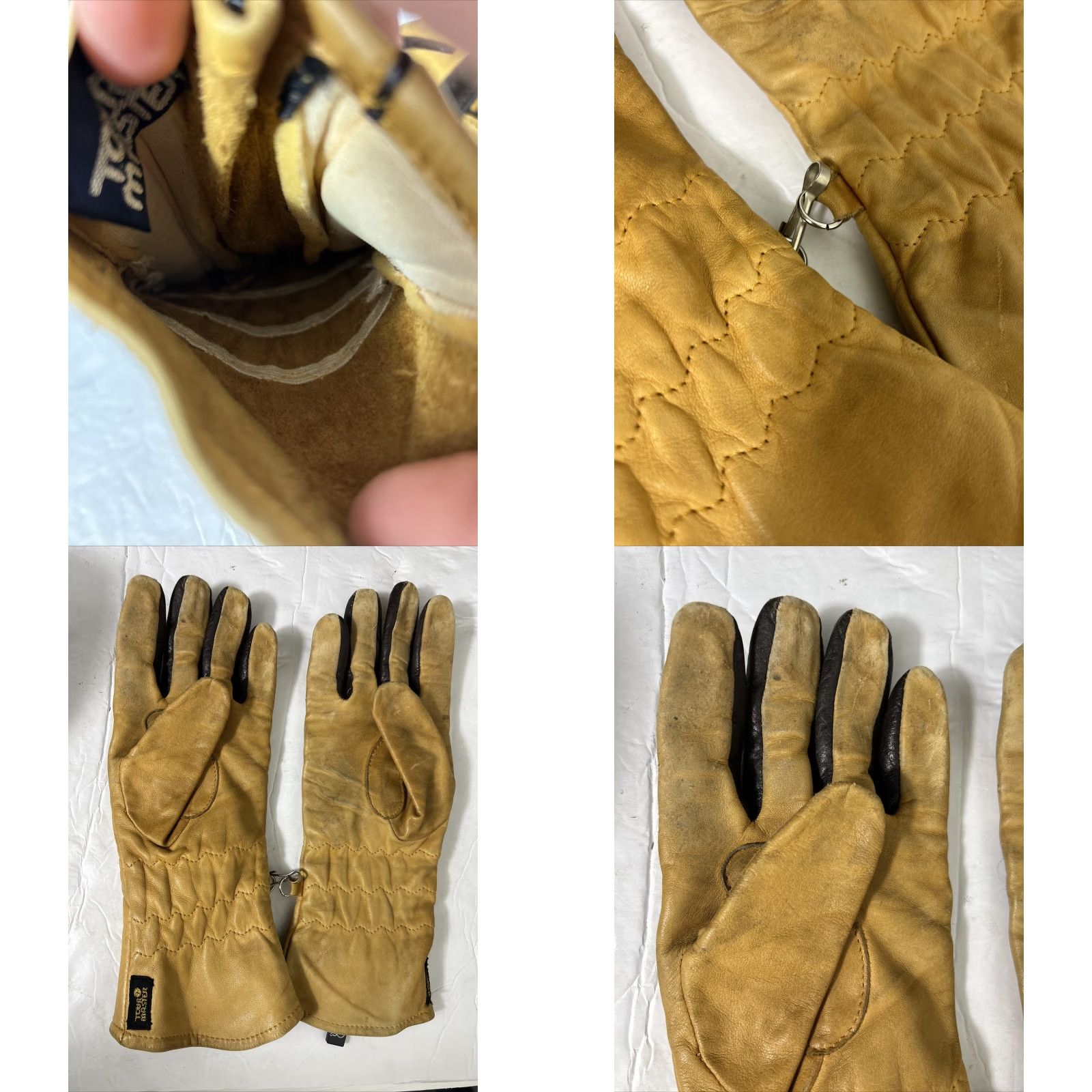 Vintage VINTAGE Tourmaster Gloves Size Small Tan Leather Zip Up Driving Long Past Wrist Size ONE SIZE - 8 Thumbnail