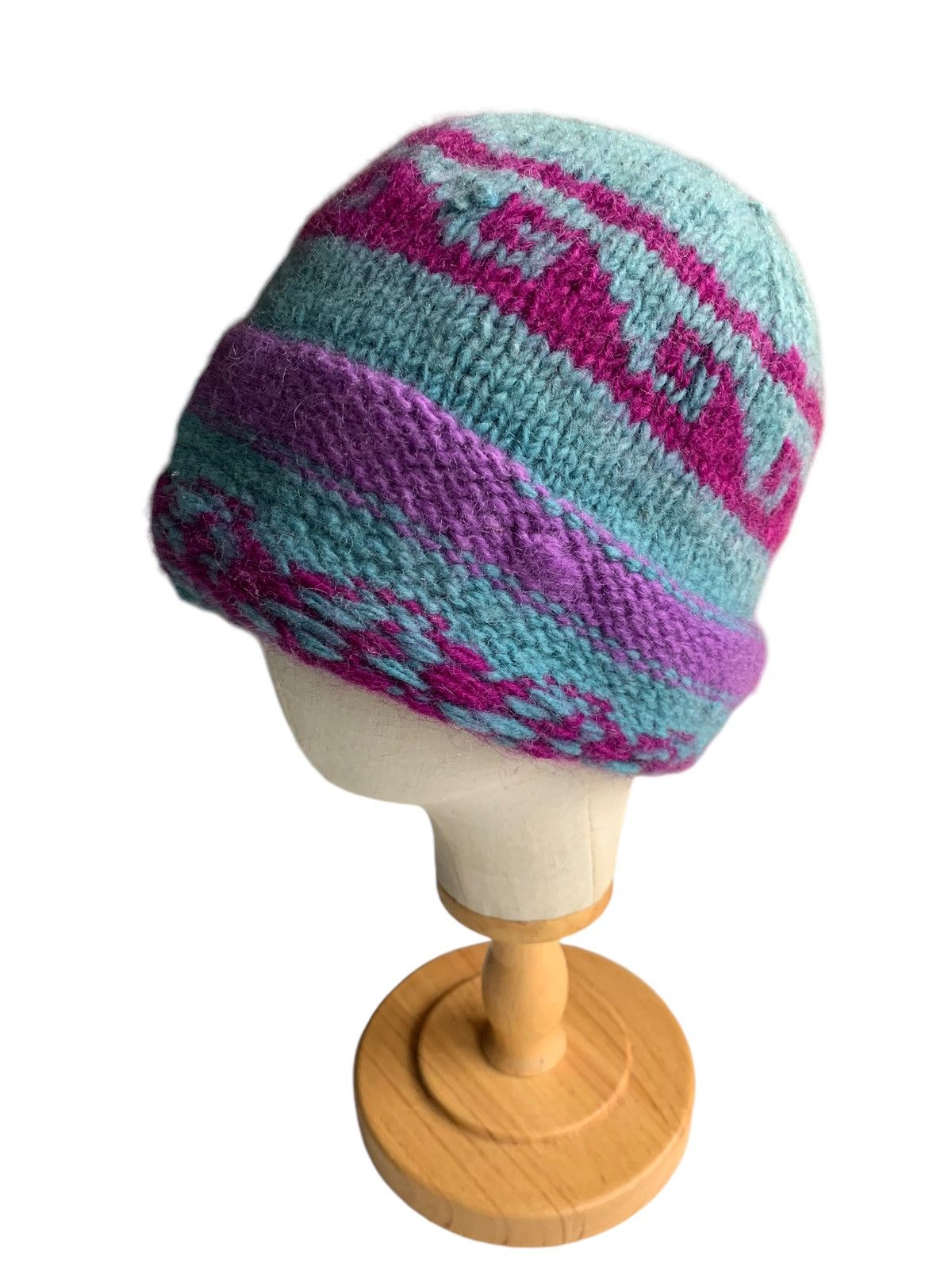 Japanese Brand × Kapital × Vintage Knitted Crochet Wool Winter Sessions Rare Desgn Big Hats Size ONE SIZE - 4 Thumbnail