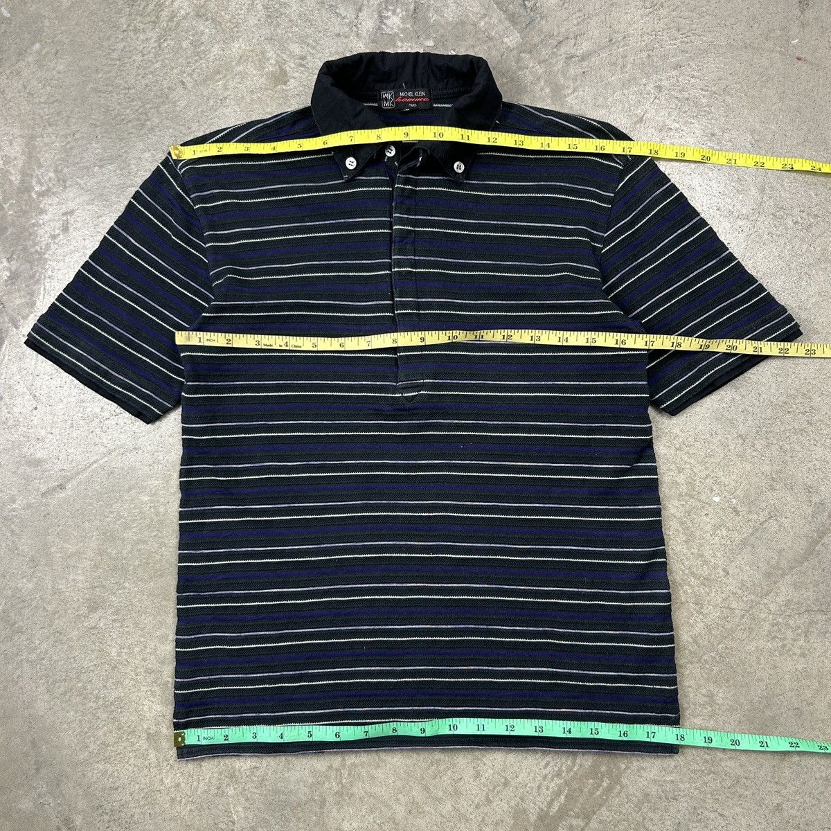 Japanese Brand × Michel Klein × Vintage Michel Klein Homme Paris - Striped Polo Size US S / EU 44-46 / 1 - 15 Thumbnail