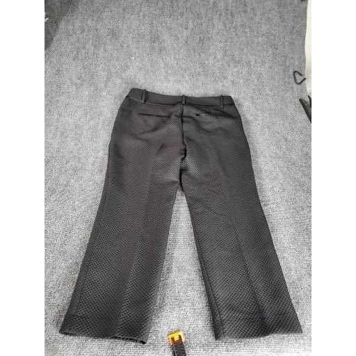 Ann Taylor Ann Taylor Loft Marisa Cropped Pants Women Sz 12 Black Pleat Size 34" / US 12 / IT 48 - 2 Thumbnail