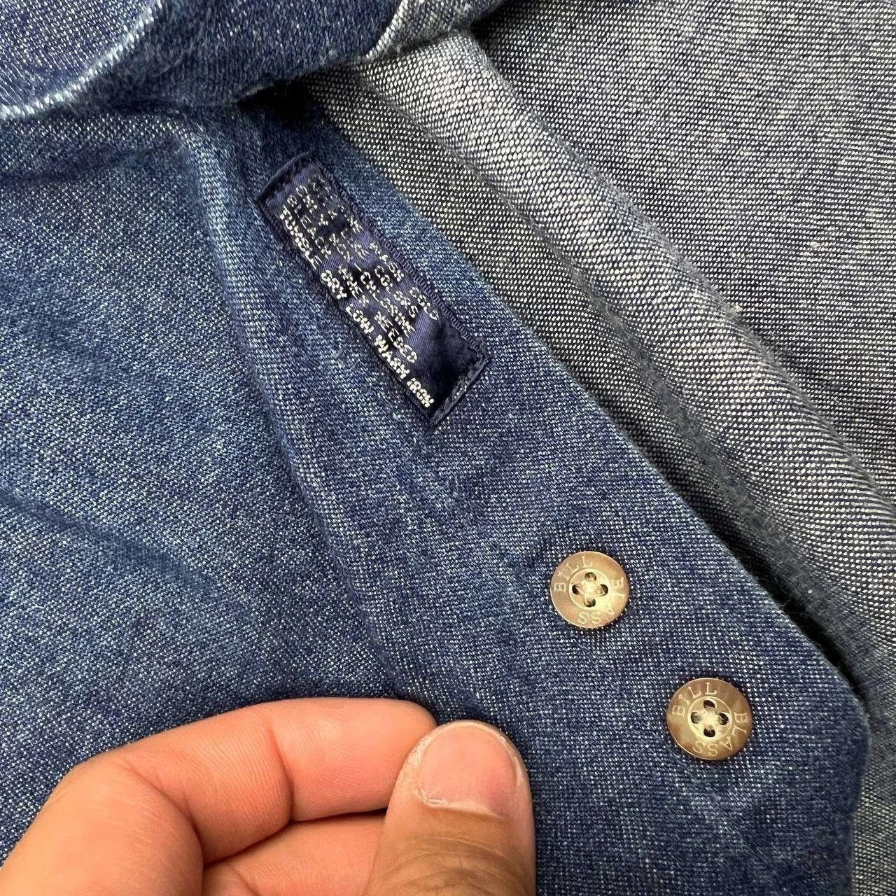 Bill Blass Bill Blass Premium Button Down Shirt Men M Blue Denim Cotton Size US M / EU 48-50 / 2 - 6 Thumbnail