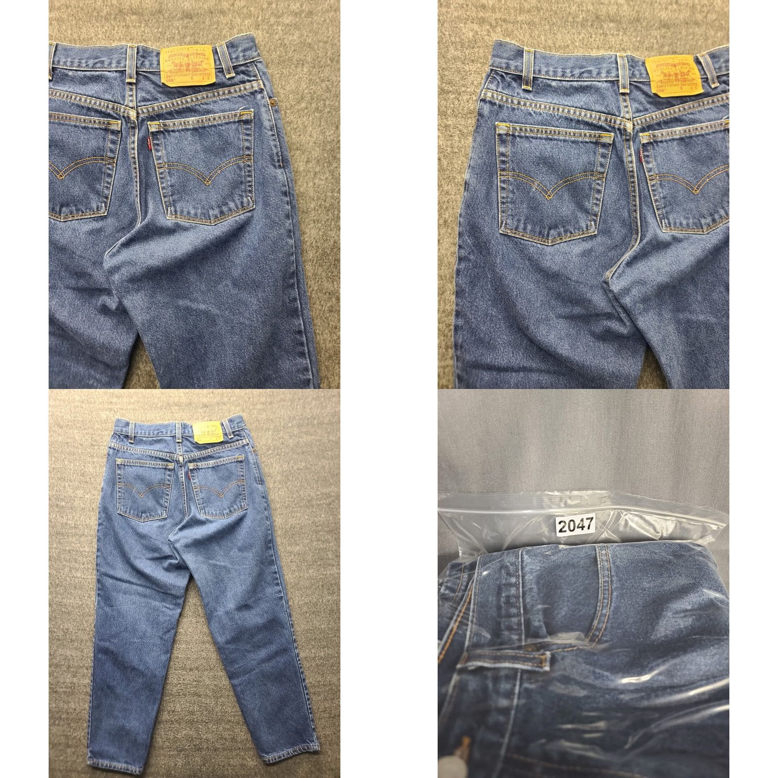 Levi's VINTAGE Levi's 550 Jeans Womens 10 Relaxed Tapered 28x28 Blue USA 90s Grunge Retro Mens Women Girls Size 32" / US 10 / IT 46 - 9 Thumbnail