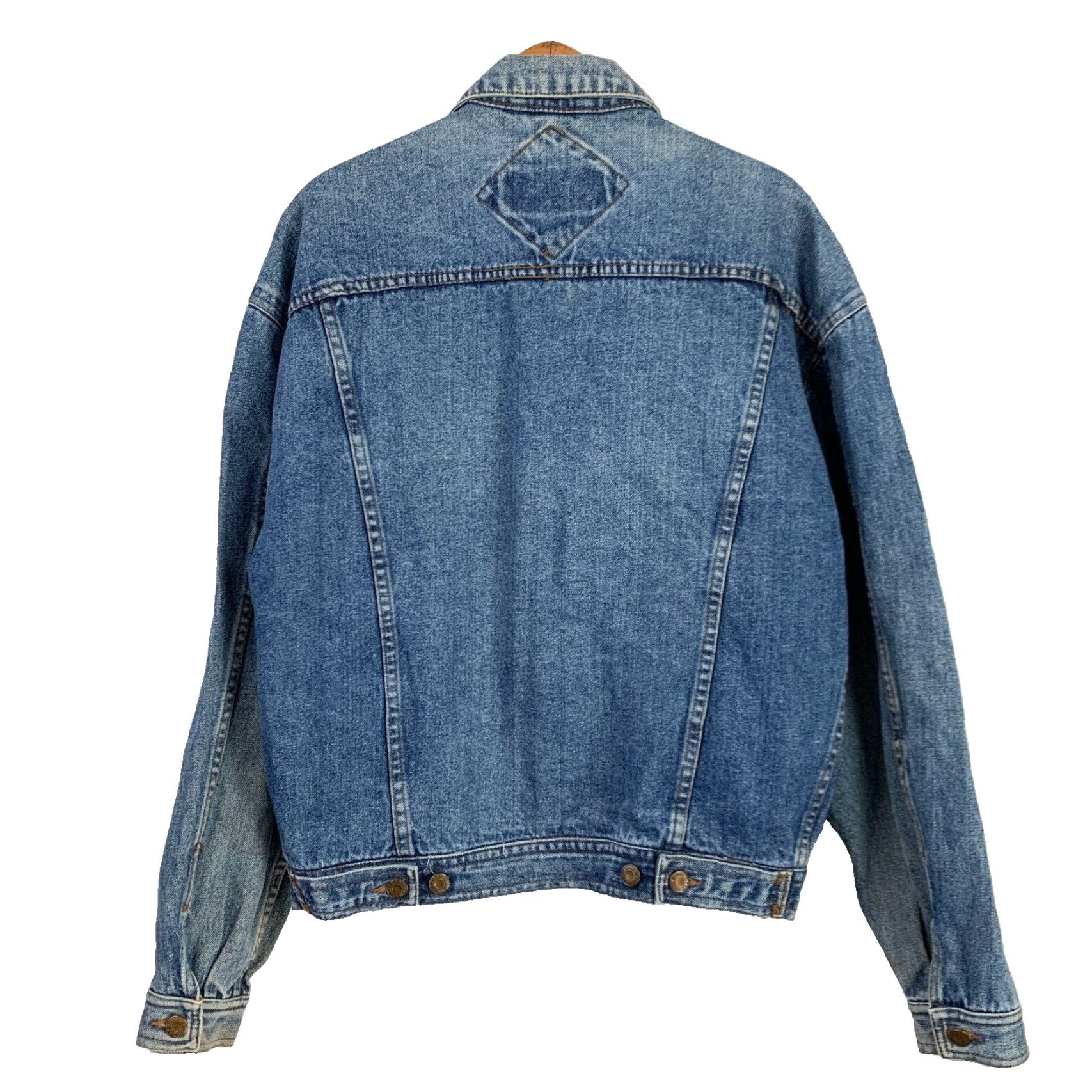 Denime VINTAGE Rugged America Denim Jacket Denim Jacket Men L Blue 80s 90s Wear Size US 33 - 3 Thumbnail
