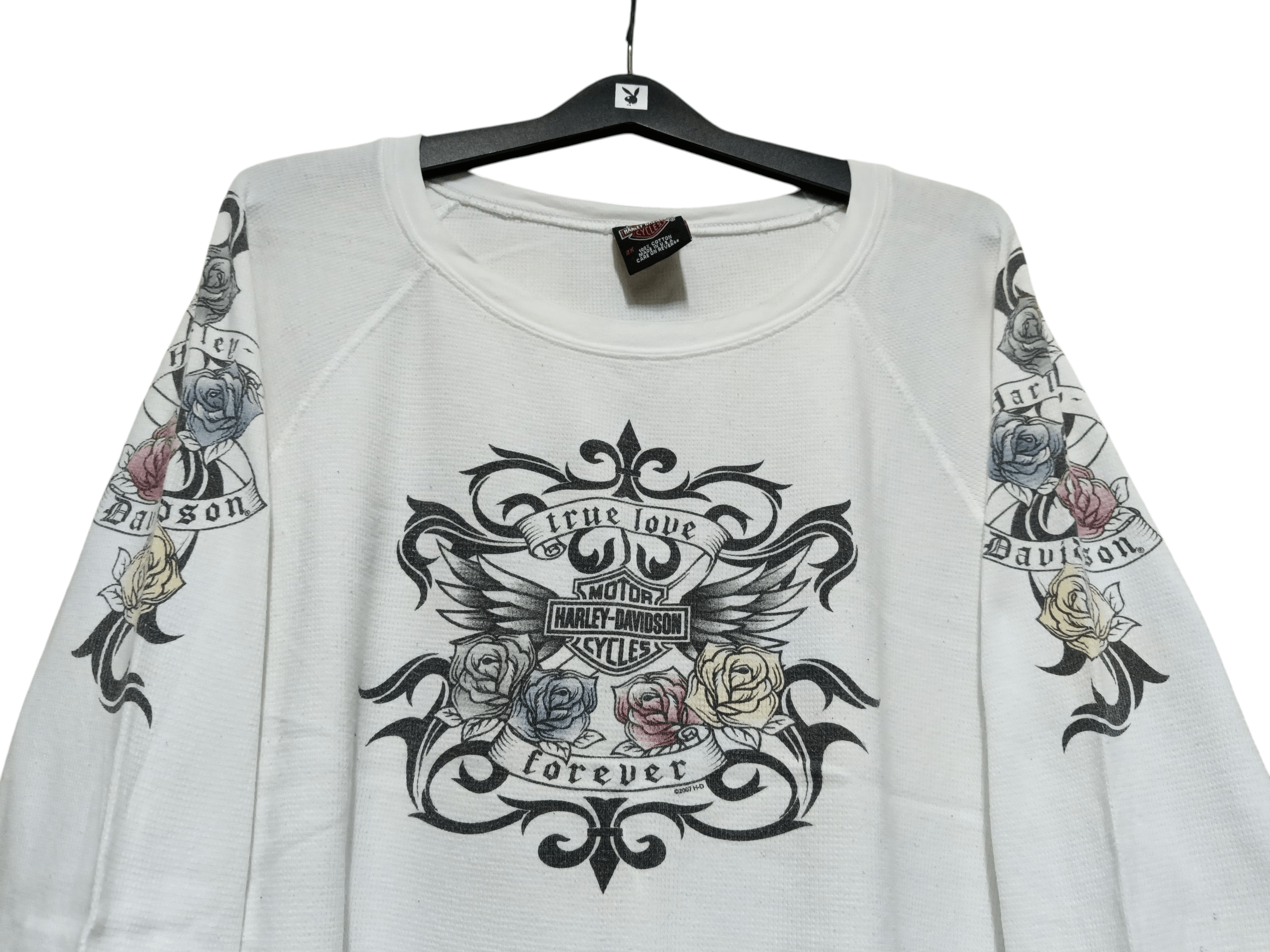 Harley Davidson Y2K HD True Love Forever Long Sleeve T.Shirt Size XXL / US 16-18 / IT 52-54 - 3 Thumbnail