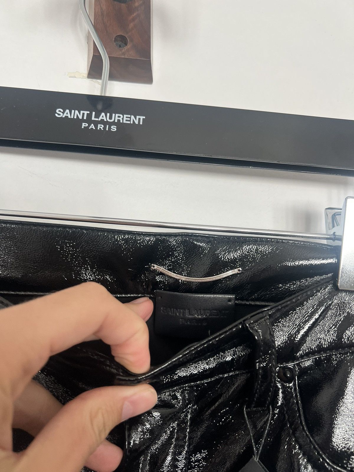 Saint Laurent Paris Bnwt Lacquered Pants Size US 31 - 2 Thumbnail