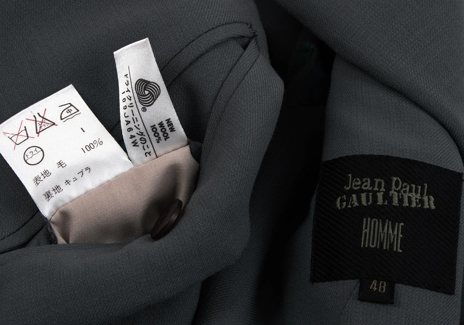 Jean Paul Gaultier Wool Double Breasted Jacket in Gray Size 48 Size US M / EU 48-50 / 2 - 18 Thumbnail