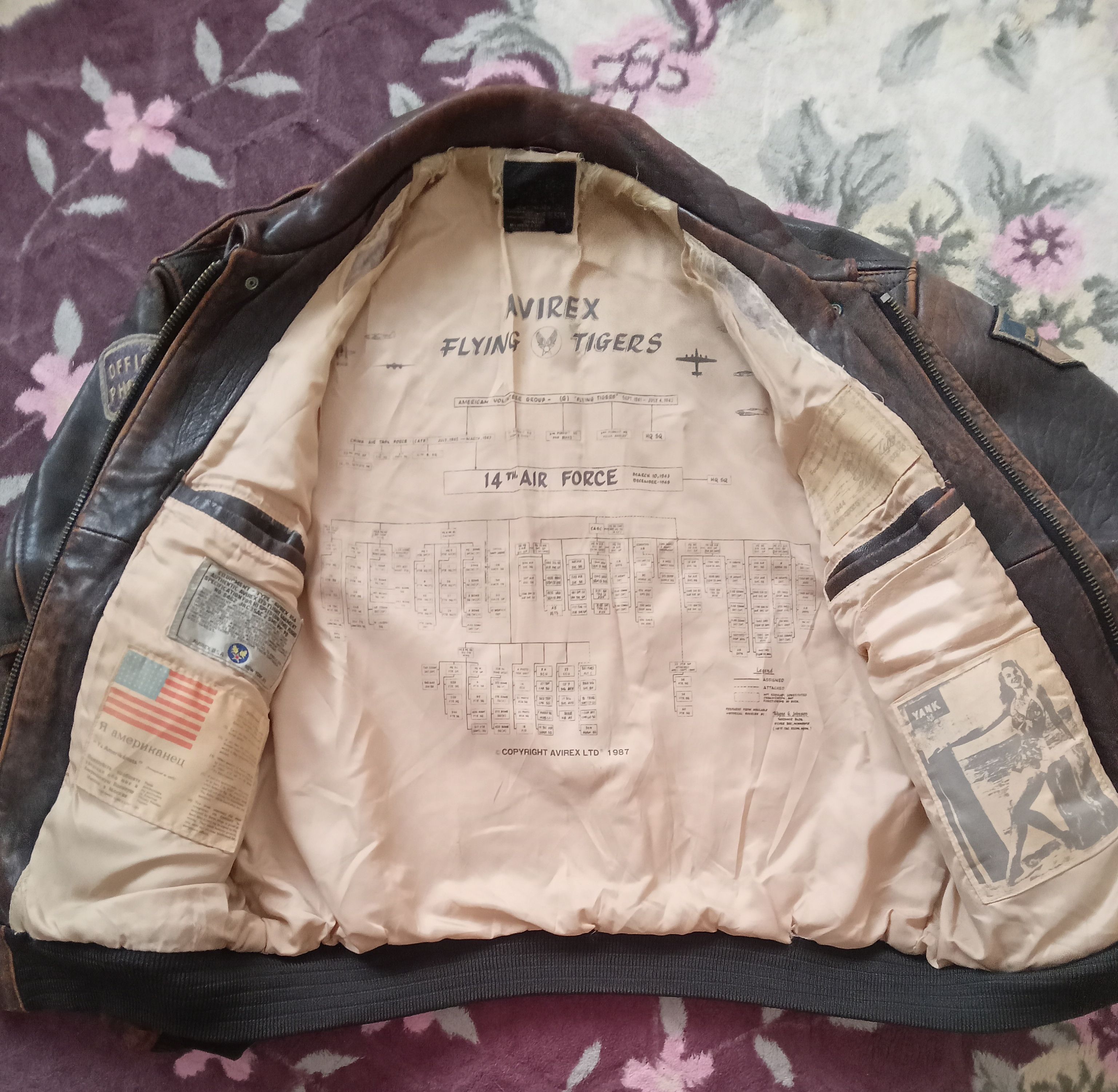 Avirex Avirex Flying Tigers Vintage Distressed Leather Jacket Size US M / EU 48-50 / 2 - 9 Thumbnail