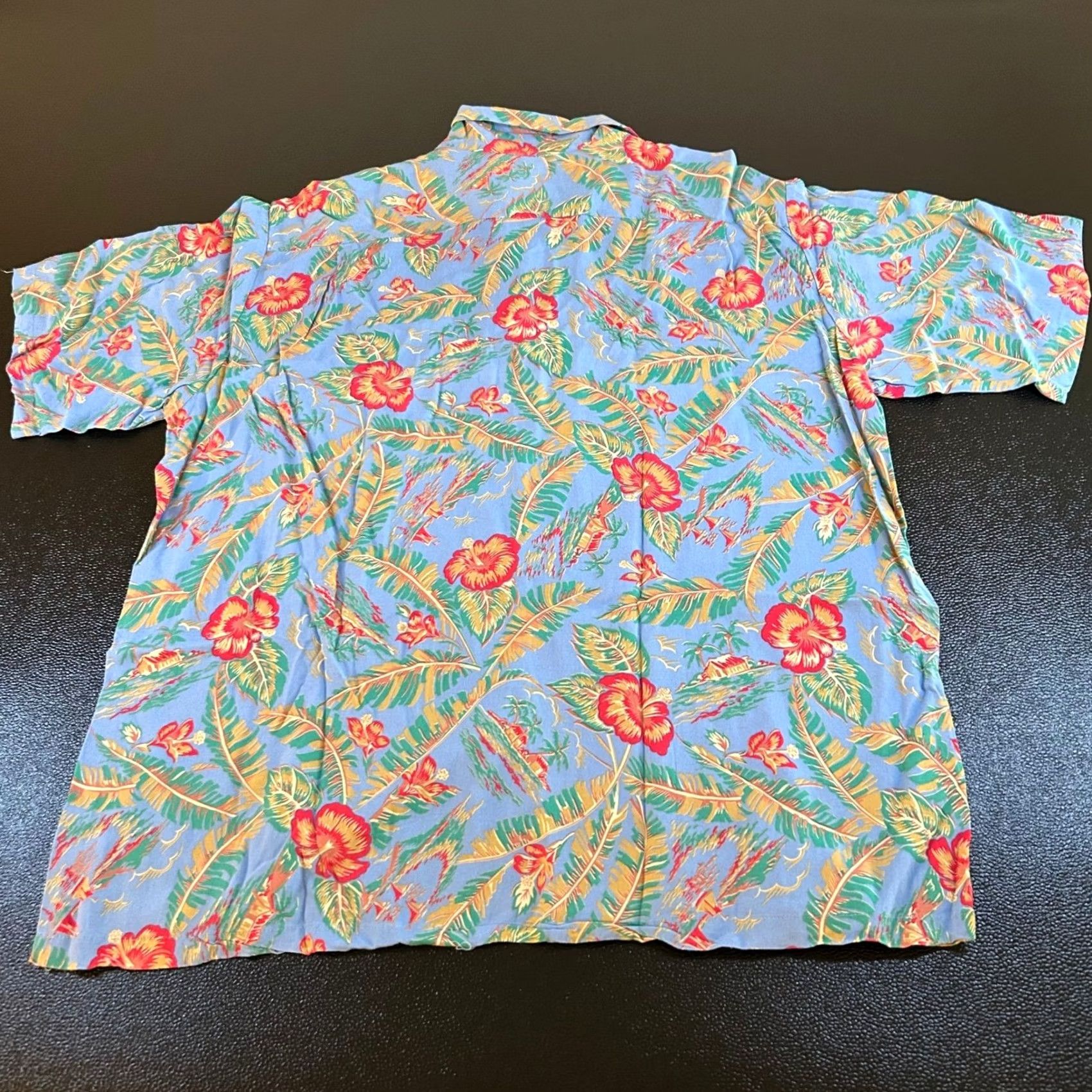 Reyn Spooner Reyn Spooner Joe Kealoha's Hawaiian Shirt Button Up Floral Blue Red Mens Large Size US L / EU 52-54 / 3 - 4 Thumbnail