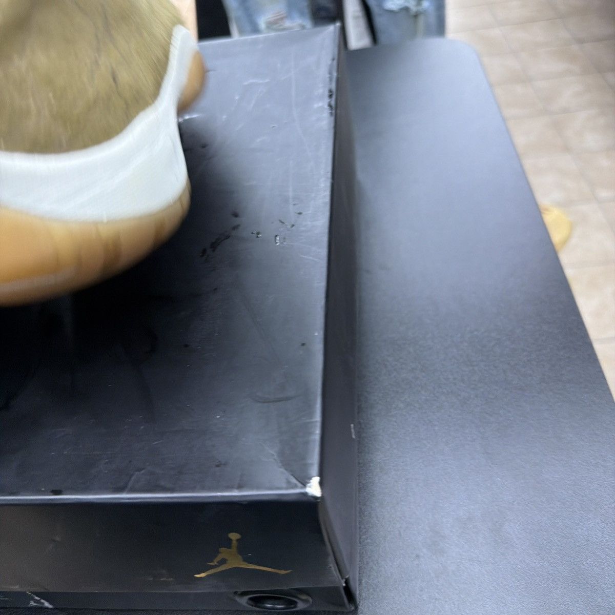 Jordan Brand Womans Air Jordan 11 XI Retro Olive Gold Cracked size 12 Size US 12 / EU 45 - 20 Thumbnail
