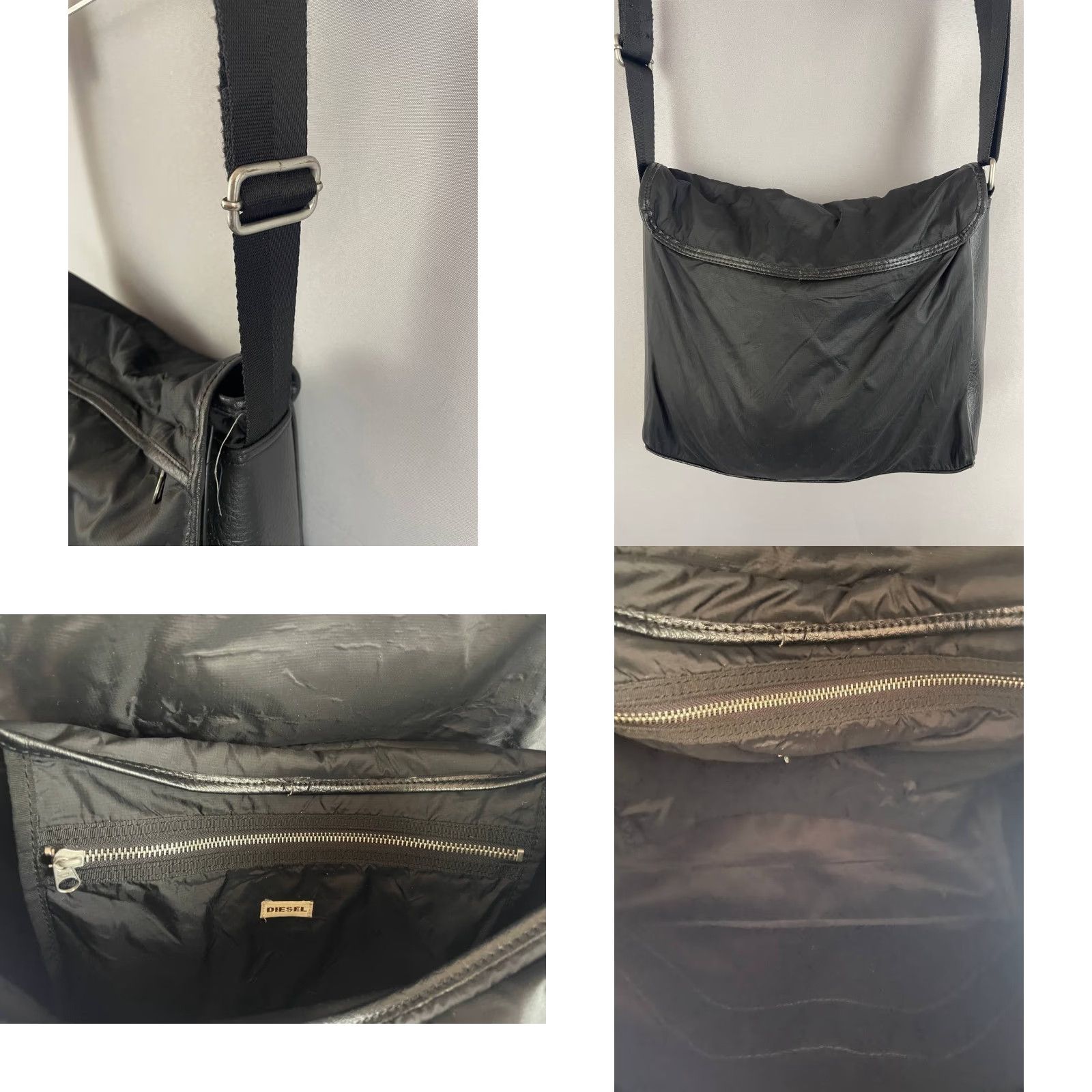 Diesel Diesel Handbag Black Polyamide Crossbody Mens One Size Vintage Casual Messenger Bag Size ONE SIZE - 8 Thumbnail