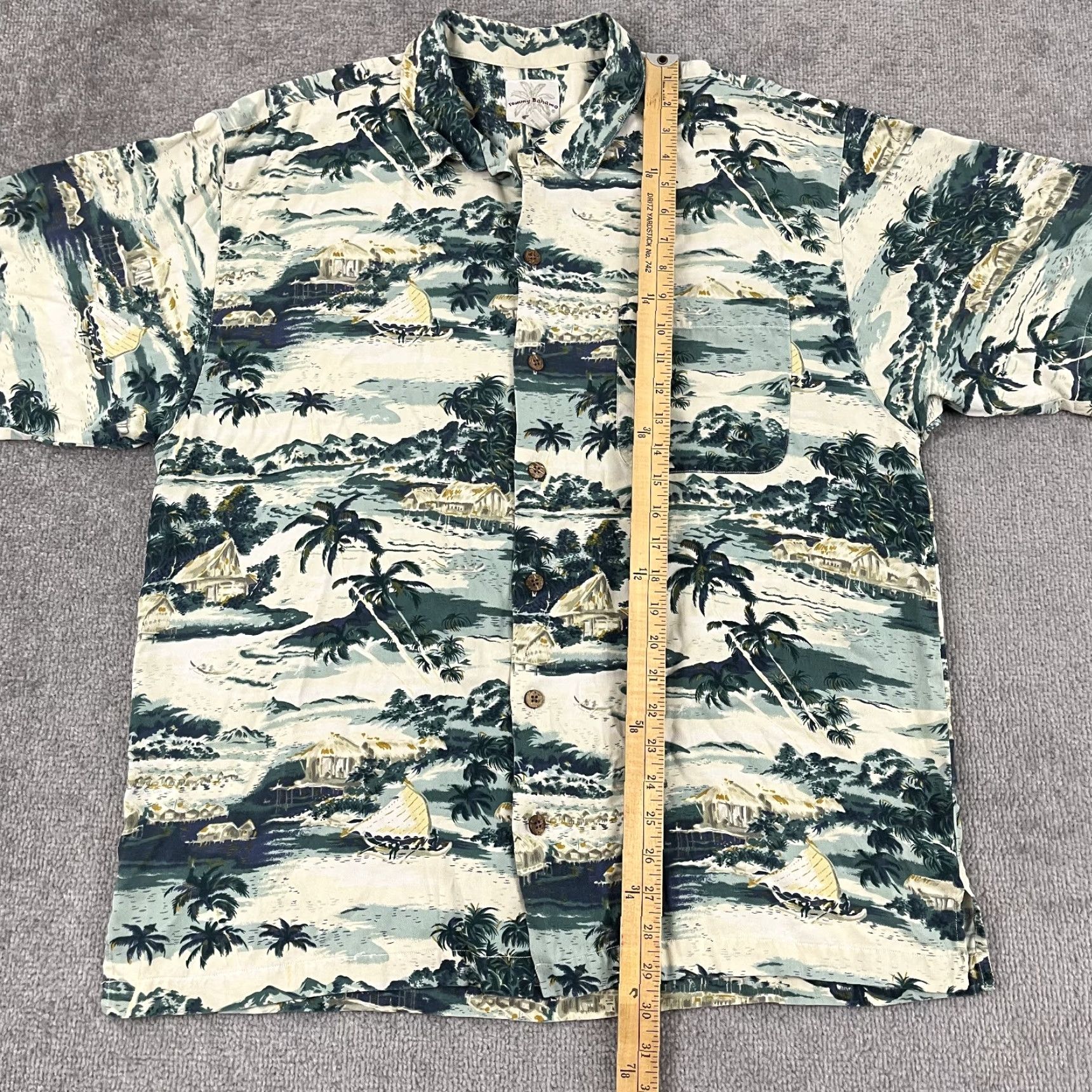 Tommy Bahama Tommy Bahama Shirt XL Mens Green Island Aloha Hawaiian Resort Size US XL / EU 56 / 4 - 3 Thumbnail