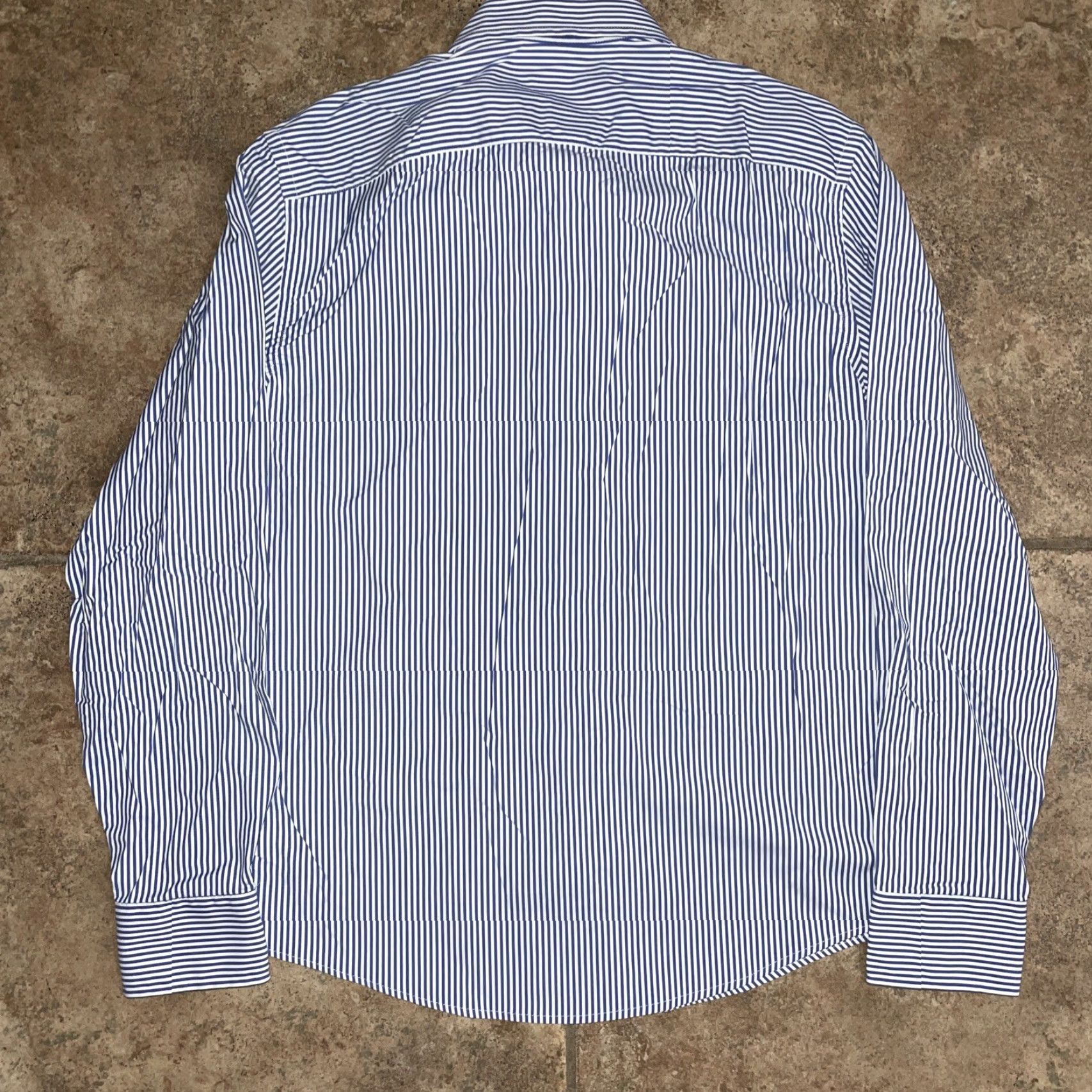 UNTUCKit UntuckIt Blue Striped Button-Up Shirt Mens L Regular Long Sleeve Blue Striped Button Shirt Mens L Size US L / EU 52-54 / 3 - 4 Thumbnail