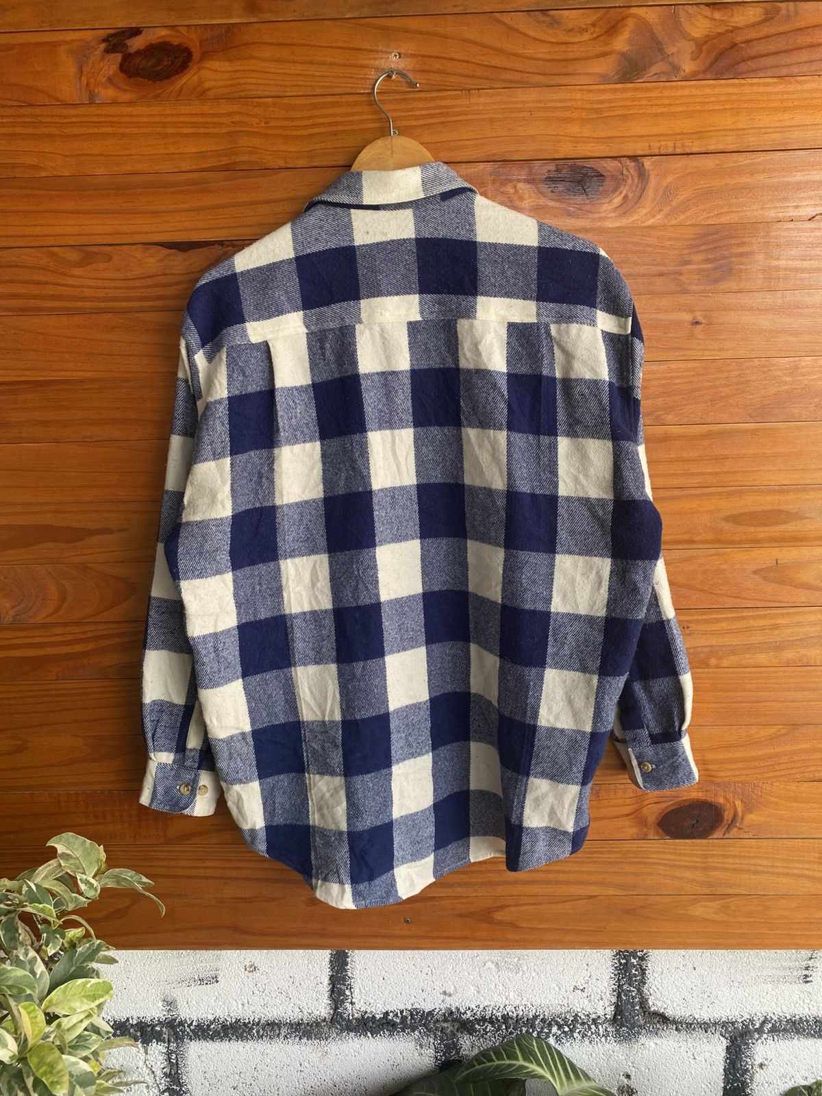 Vintage Mulholland Genuine Taste Blue & White Check Flannel Shirt Size US L / EU 52-54 / 3 - 7 Thumbnail