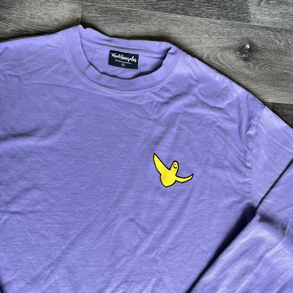 Vintage Mark Gonzales Skateboarding Lavender Logo Longsleeve T Shirt Size US S / EU 44-46 / 1 - 4 Thumbnail