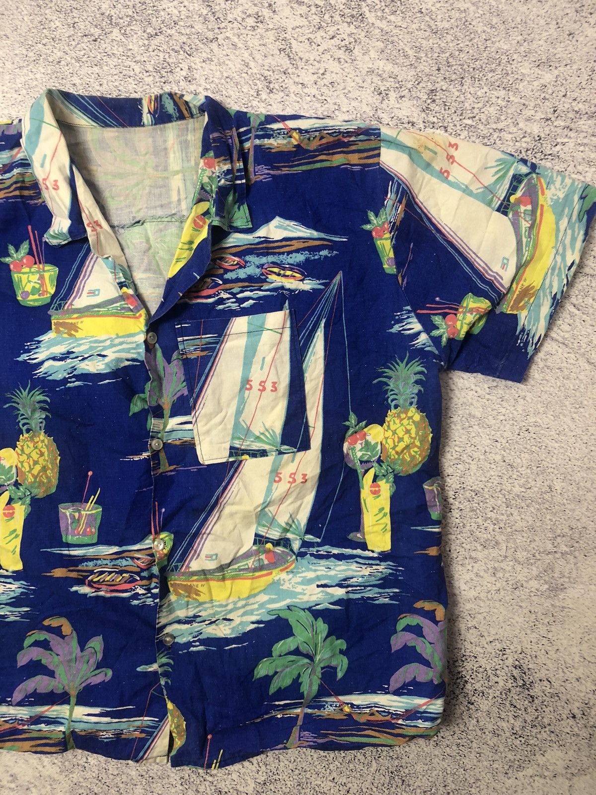 Other Vintage Crazy Hawaiin men’s y2k rare usa drill Size US L / EU 52-54 / 3 - 3 Thumbnail