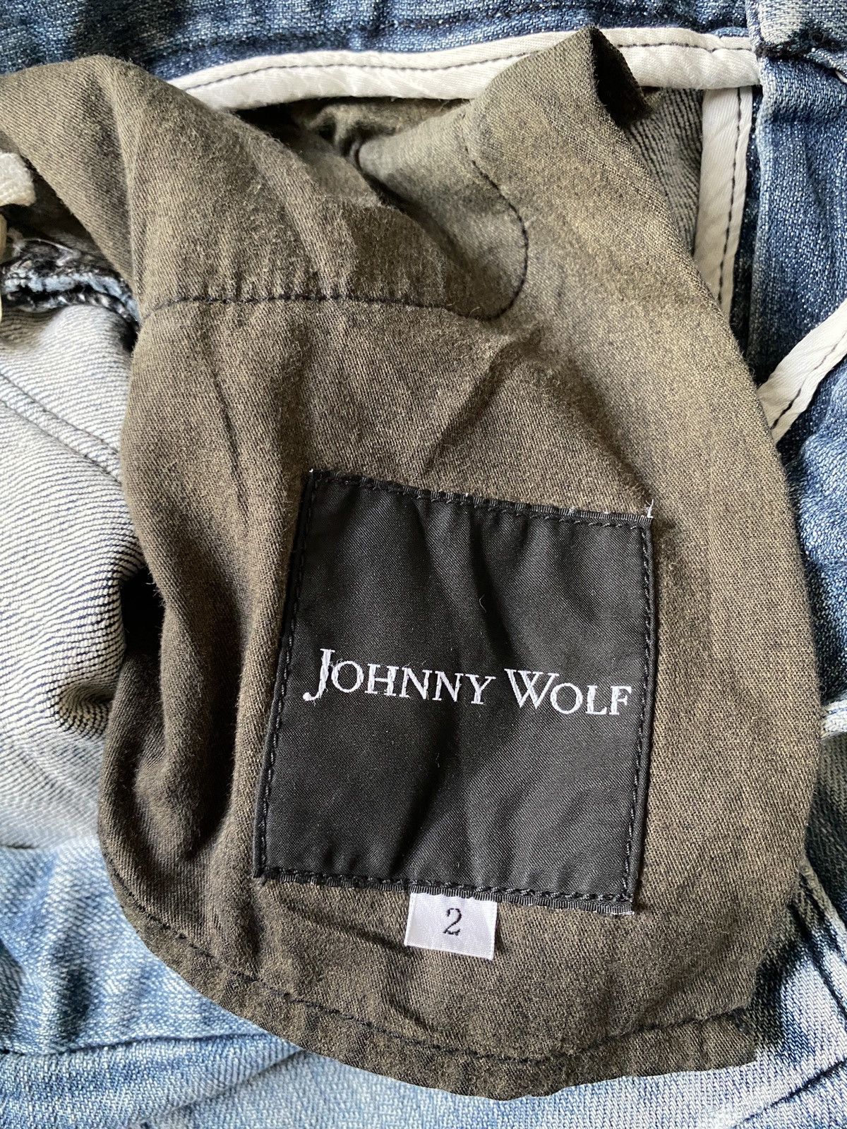 Japanese Brand Johnny Wolf Faded Blue Distressed Rick Owens Style Jeans Size US 30 / EU 46 - 23 Thumbnail
