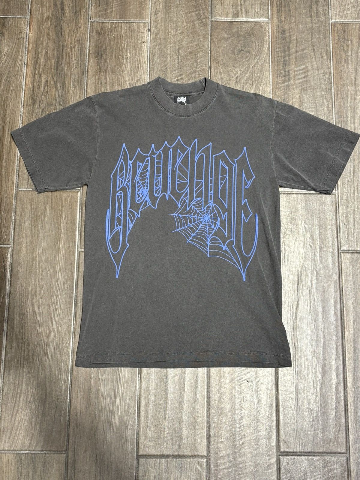 Revenge REVENGE “WEB CROSS” TEE - SIZE S - (WASHED BLACK) Size US S / EU 44-46 / 1 - 1 Thumbnail
