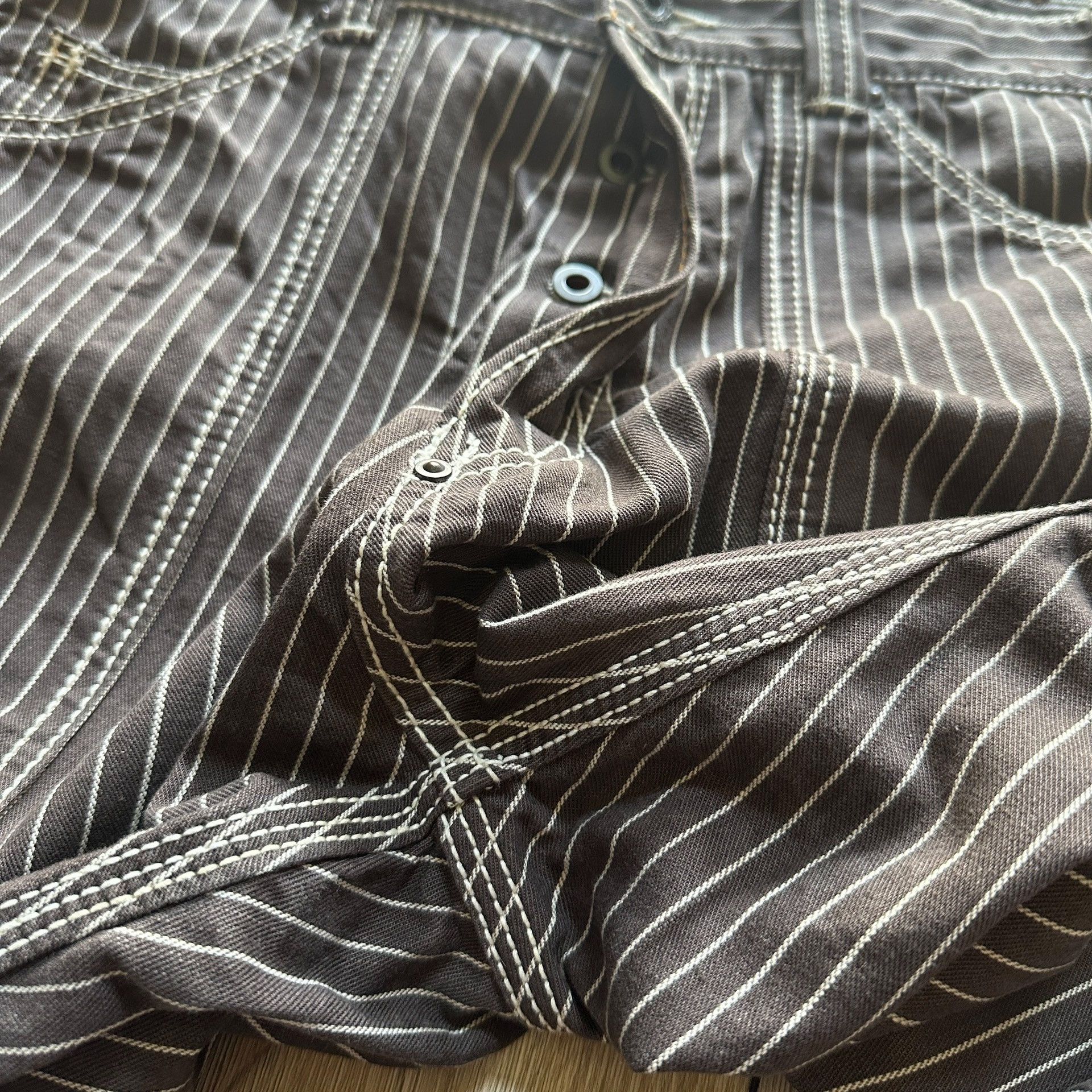 Jelado Jelado Paris Button Brown Striped Pants Size US 31 - 5 Thumbnail