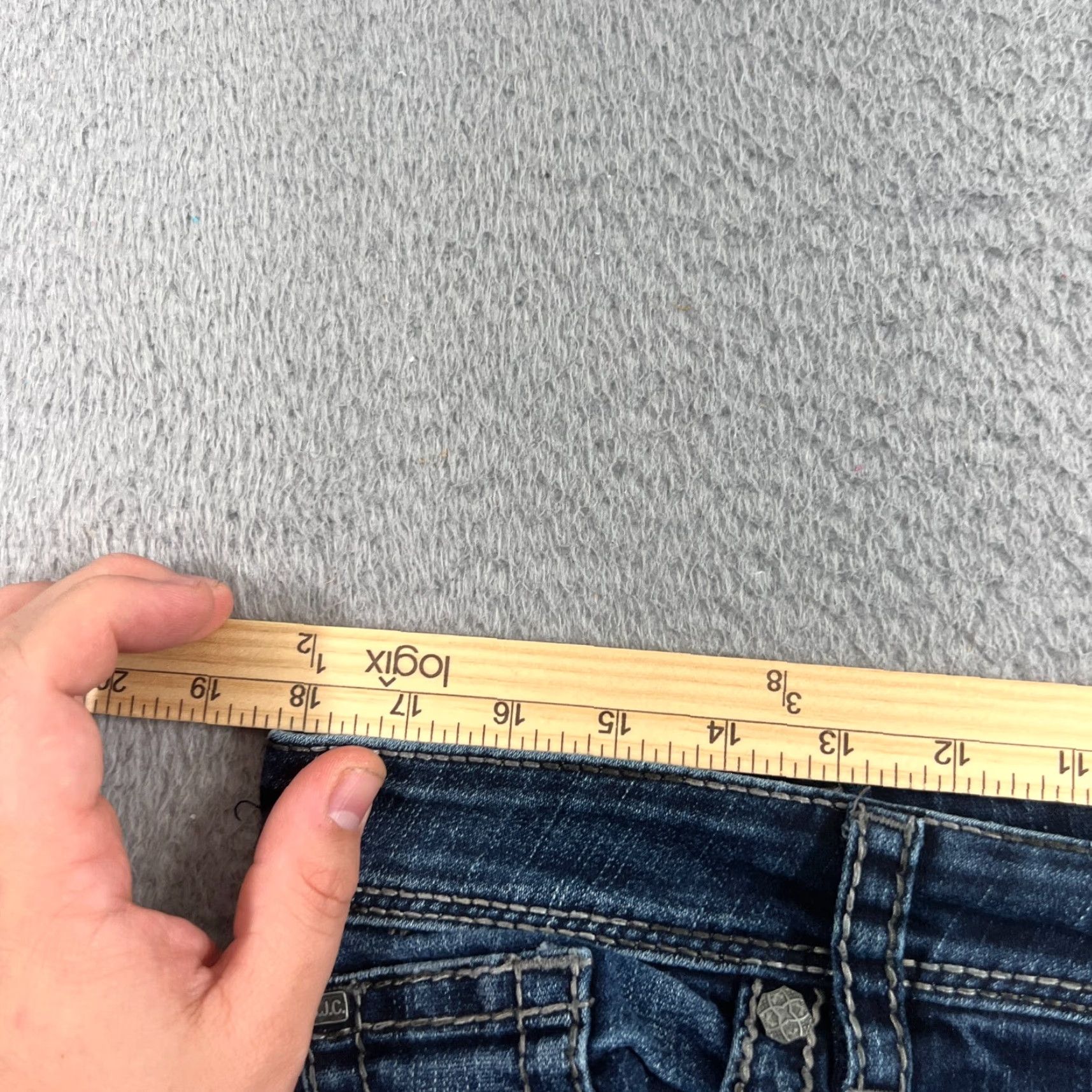 Silver Jeans Co. Silver Jeans Women's Bootcut Jeans 33x30 Dark Wash Flap Pocket Cotton Blend Size 24" / US 00 / IT 34 - 5 Thumbnail